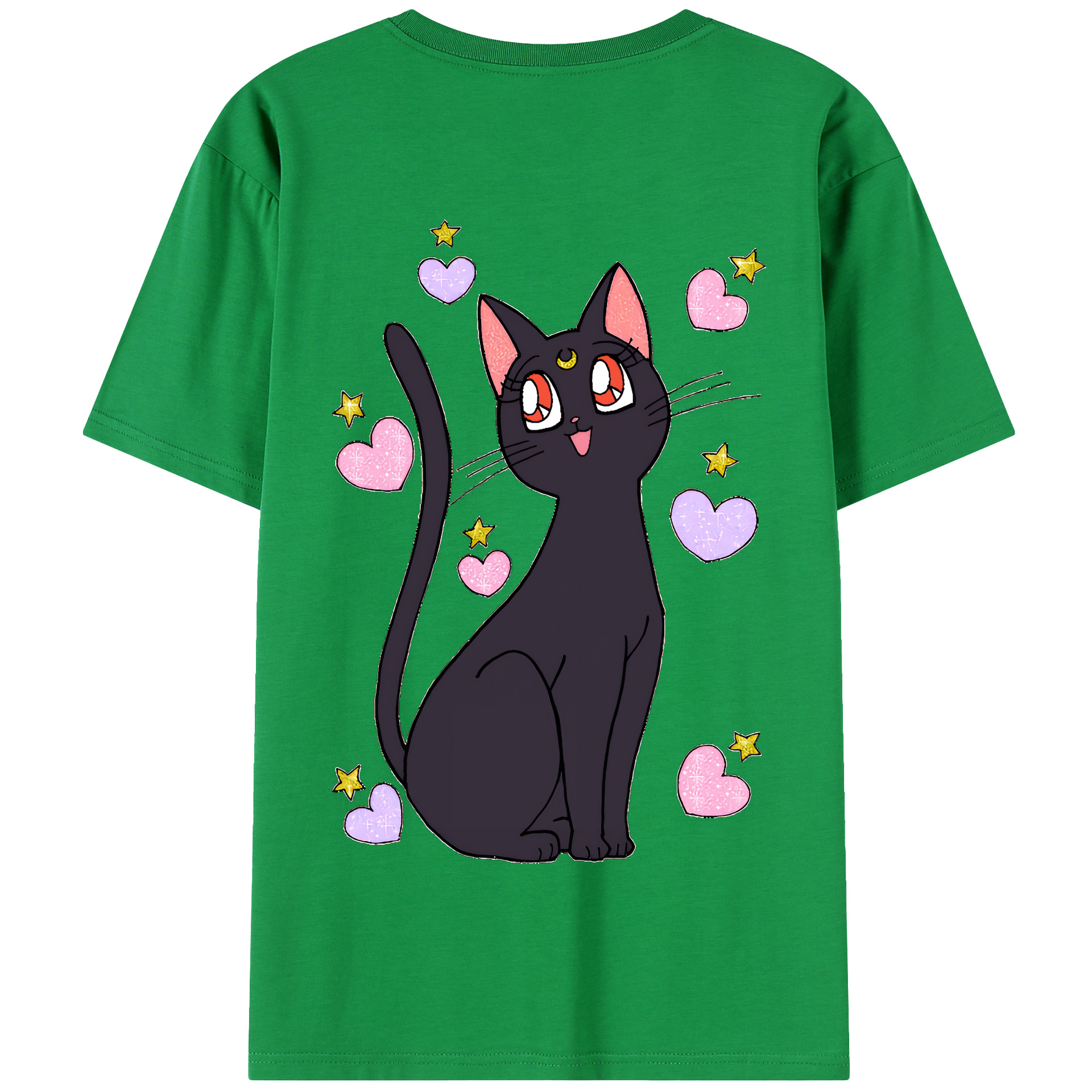 （画像用） 美少女戦士セーラームーン Sailor Moon 綿100％半袖Tシャツ（背面プリント）