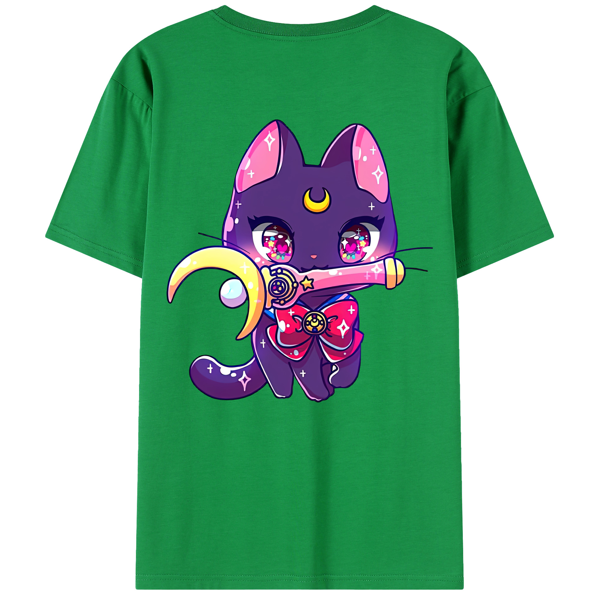 （画像用） 美少女戦士セーラームーン Sailor Moon 綿100％半袖Tシャツ（背面プリント）