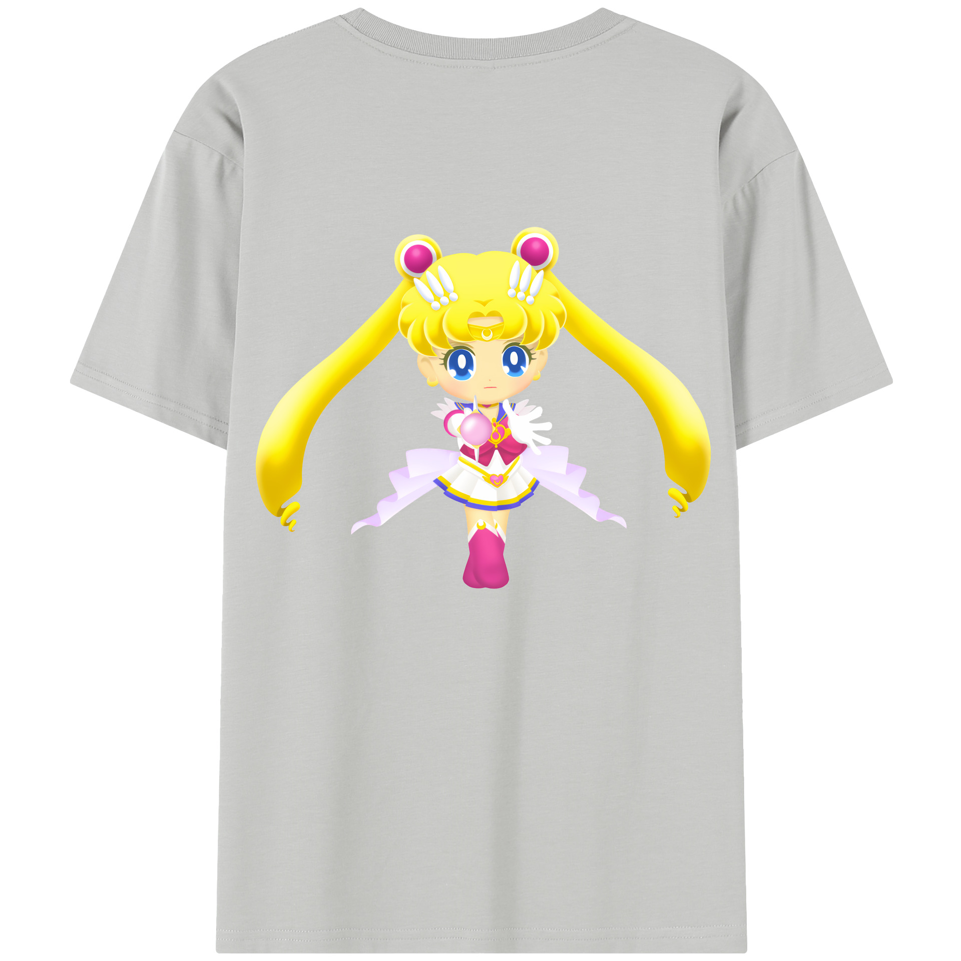 （画像用） 美少女戦士セーラームーン 月野 うさぎ つきの うさぎ Sailor Moon Tsukino Usagi 綿100％半袖Tシャツ（背面プリント）