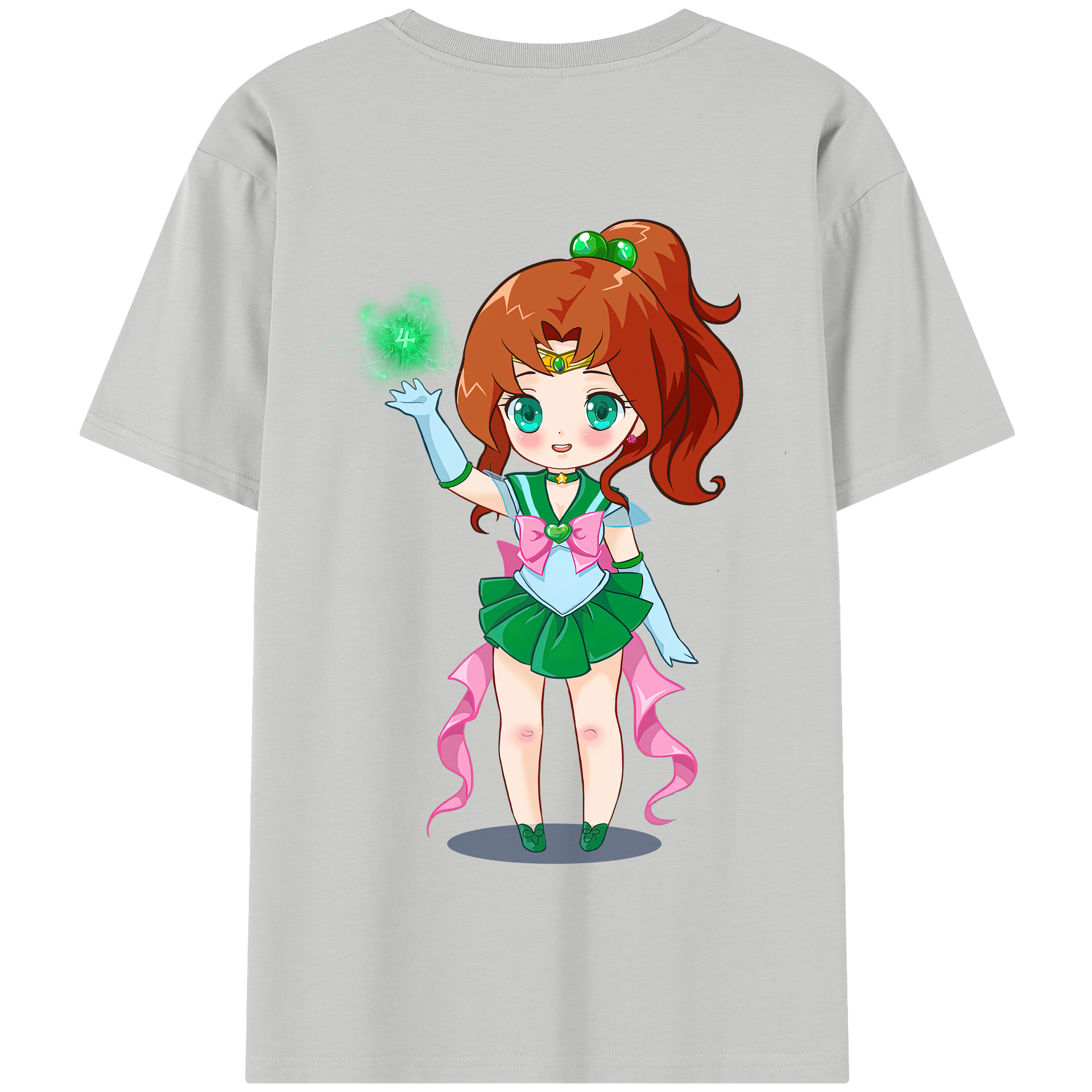 （画像用） 美少女戦士セーラームーン 木野 まこと きの まこと Sailor Moon Kino Makoto （セーラージュピター；Sailor Jupiter） 綿100％半袖Tシャツ（背面プリント）