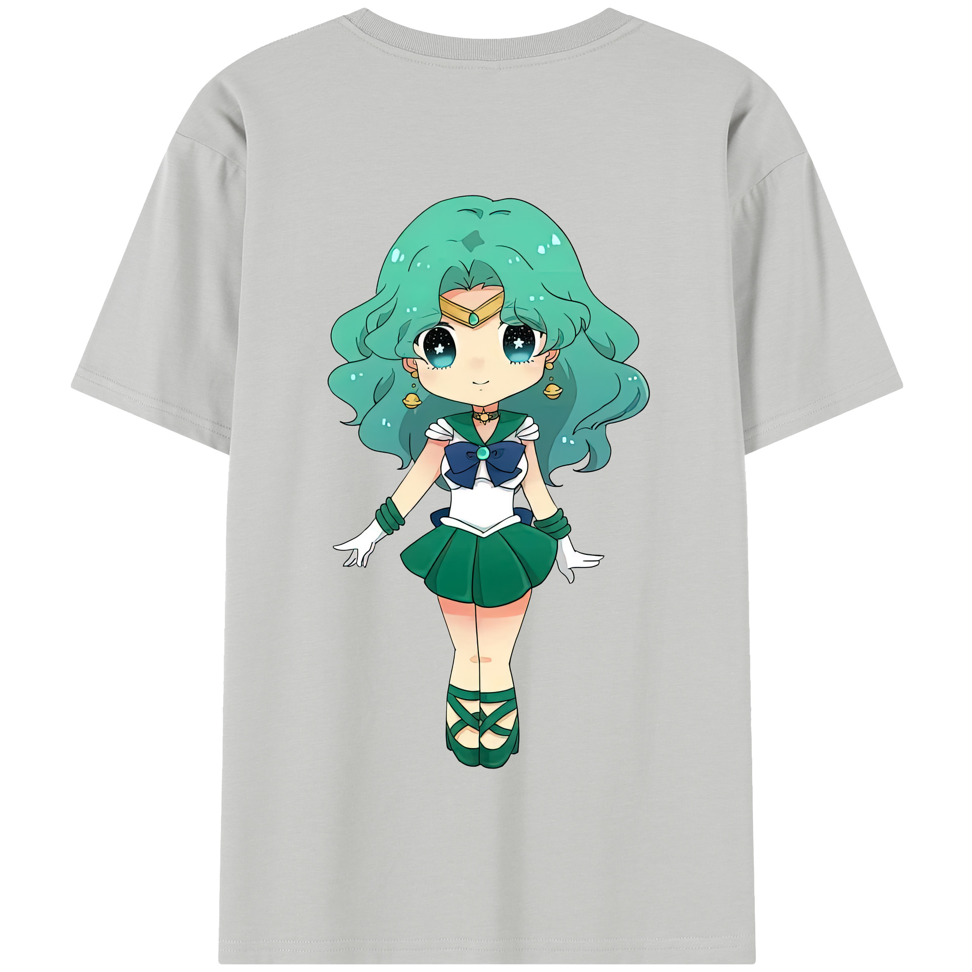 （画像用） 美少女戦士セーラームーン 海王 みちる（かいおう みちる） Sailor Moon Kaiou Michiru 綿100％半袖Tシャツ（背面プリント）