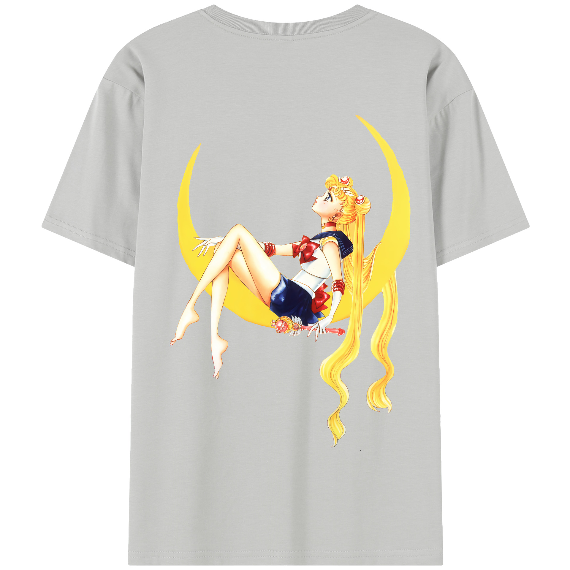 （画像用） 美少女戦士セーラームーン 月野 うさぎ つきの うさぎ Sailor Moon Tsukino Usagi 綿100％半袖Tシャツ（背面プリント）