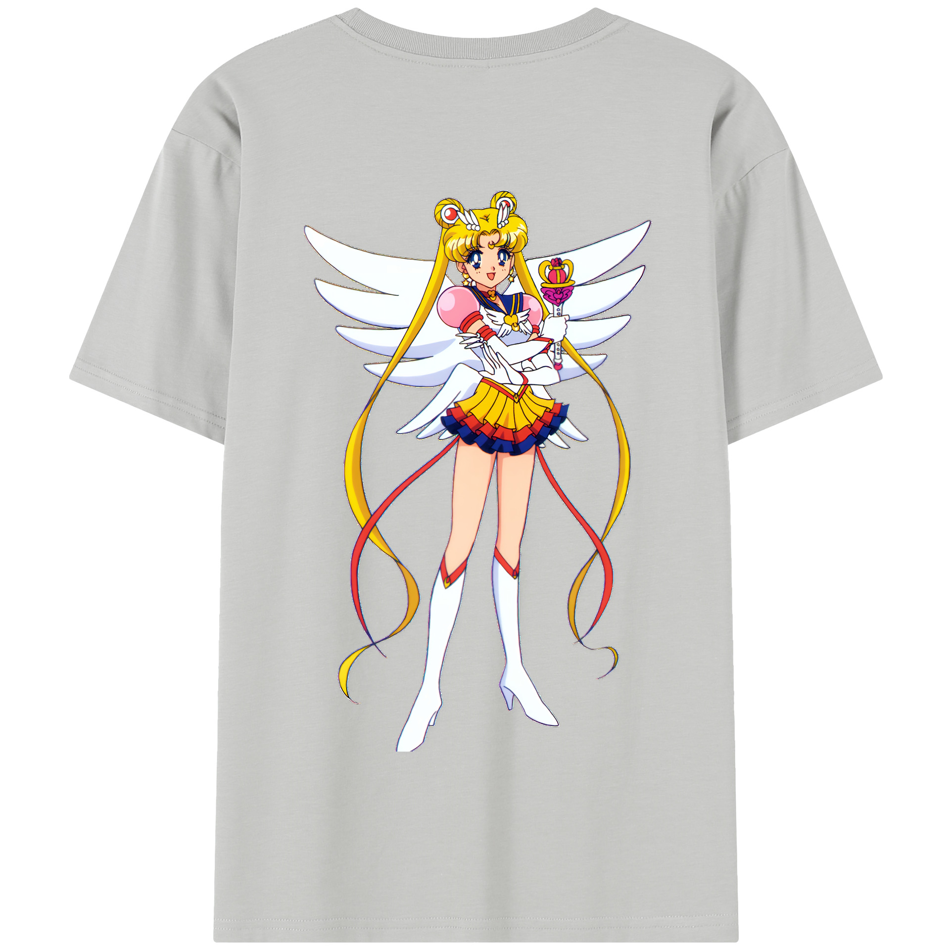 （画像用） 美少女戦士セーラームーン 月野 うさぎ つきの うさぎ Sailor Moon Tsukino Usagi 綿100％半袖Tシャツ（背面プリント）