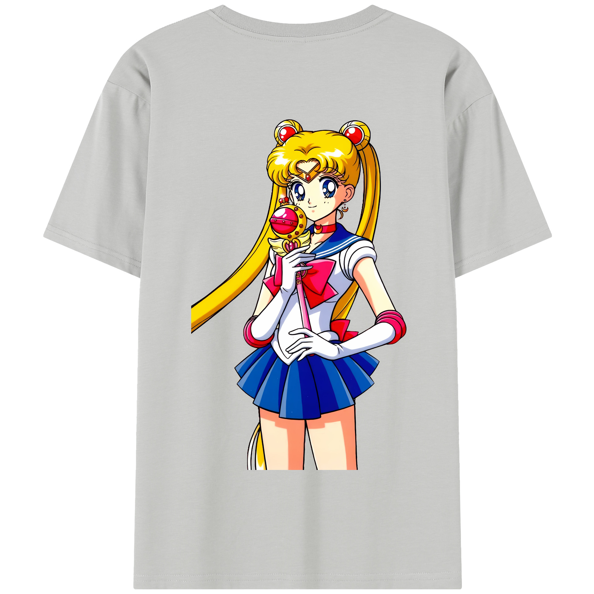 （画像用） 美少女戦士セーラームーン 月野 うさぎ つきの うさぎ Sailor Moon Tsukino Usagi 綿100％半袖Tシャツ（背面プリント）