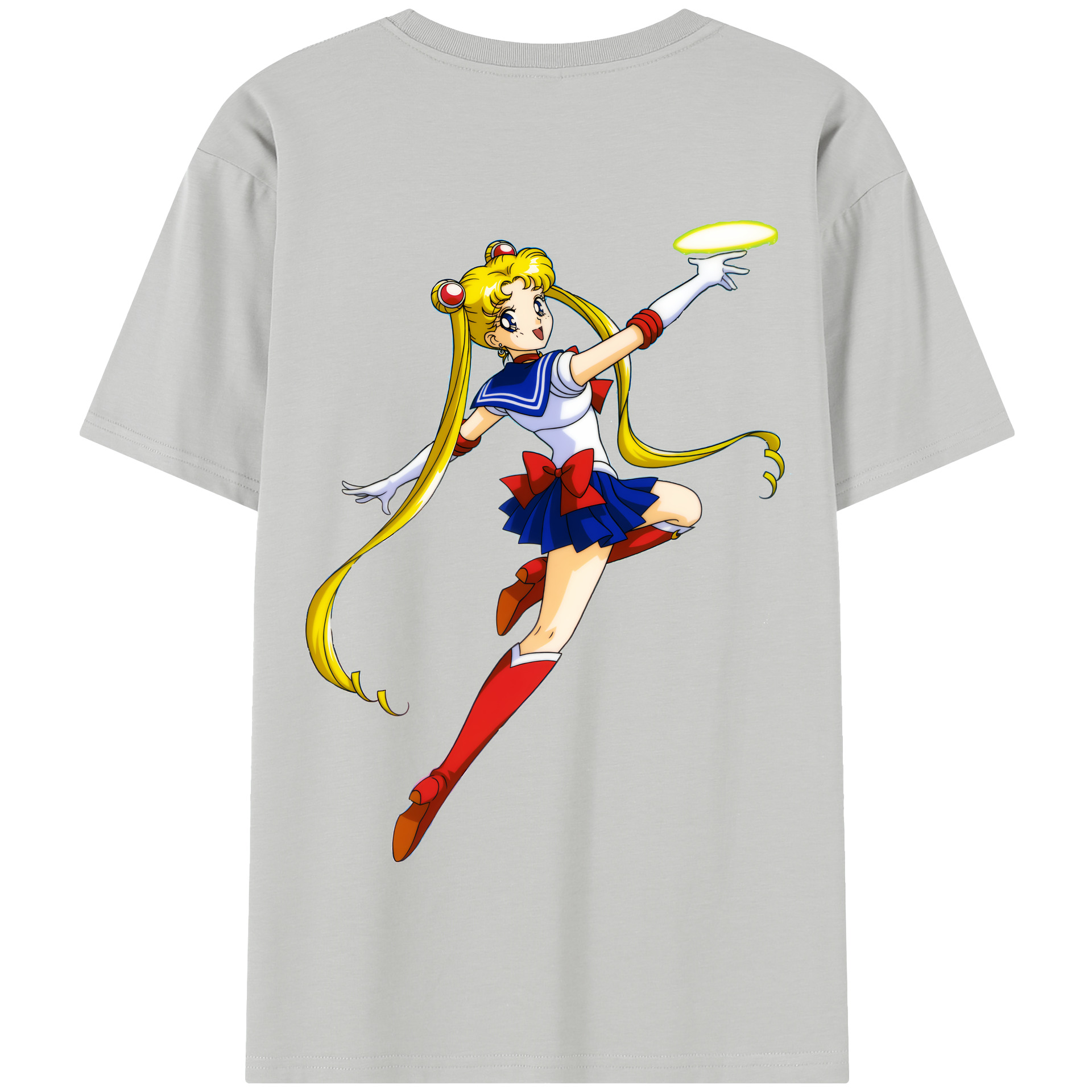 （画像用） 美少女戦士セーラームーン 月野 うさぎ つきの うさぎ Sailor Moon Tsukino Usagi 綿100％半袖Tシャツ（背面プリント）