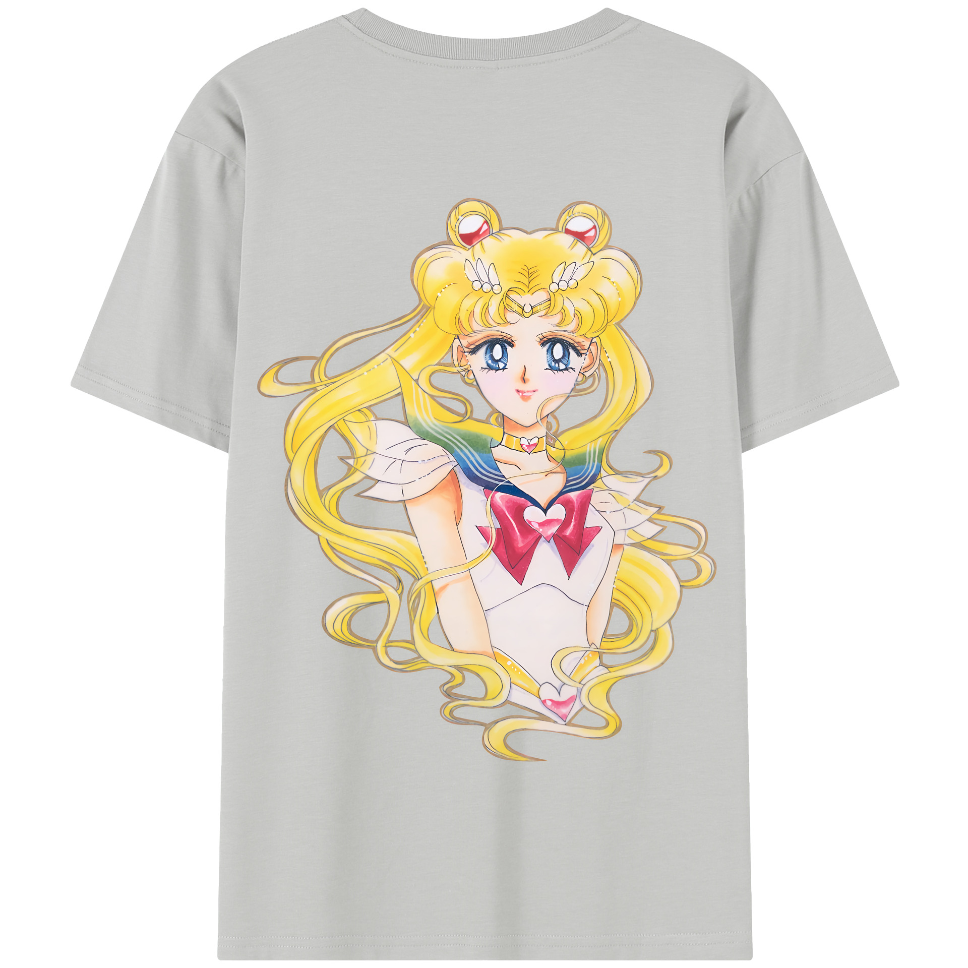 （画像用） 美少女戦士セーラームーン 月野 うさぎ つきの うさぎ Sailor Moon Tsukino Usagi 綿100％半袖Tシャツ（背面プリント）
