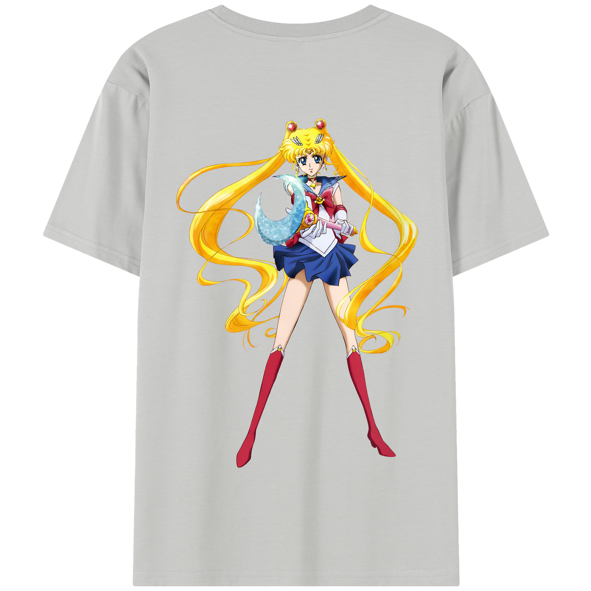 （画像用） 美少女戦士セーラームーン 月野 うさぎ つきの うさぎ Sailor Moon Tsukino Usagi 綿100％半袖Tシャツ（背面プリント）