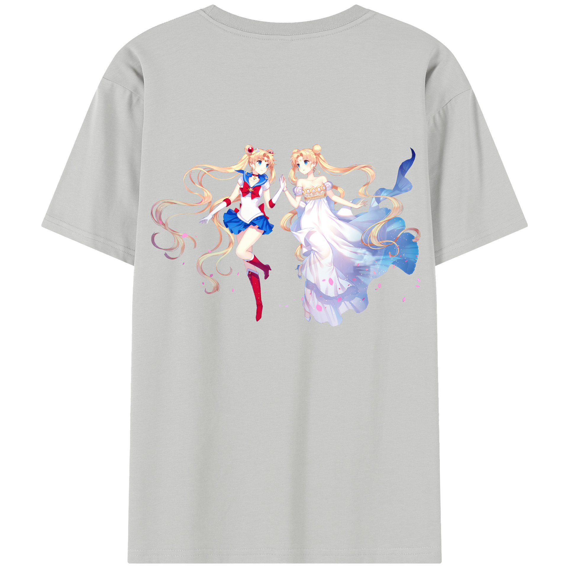 （画像用） 美少女戦士セーラームーン 月野 うさぎ つきの うさぎ Sailor Moon Tsukino Usagi 綿100％半袖Tシャツ（背面プリント）
