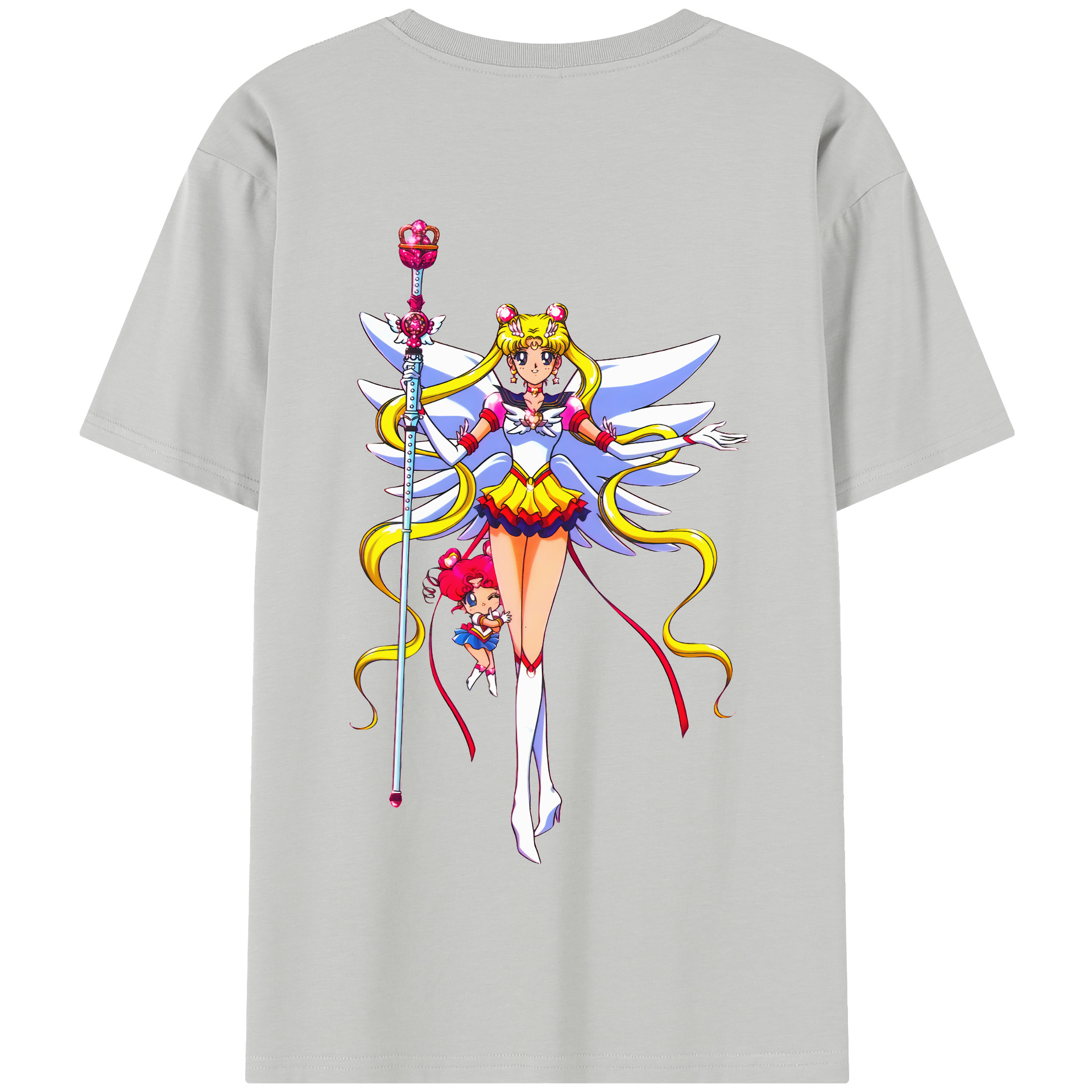 （画像用） 美少女戦士セーラームーン 月野 うさぎ つきの うさぎ Sailor Moon Tsukino Usagi 綿100％半袖Tシャツ（背面プリント）