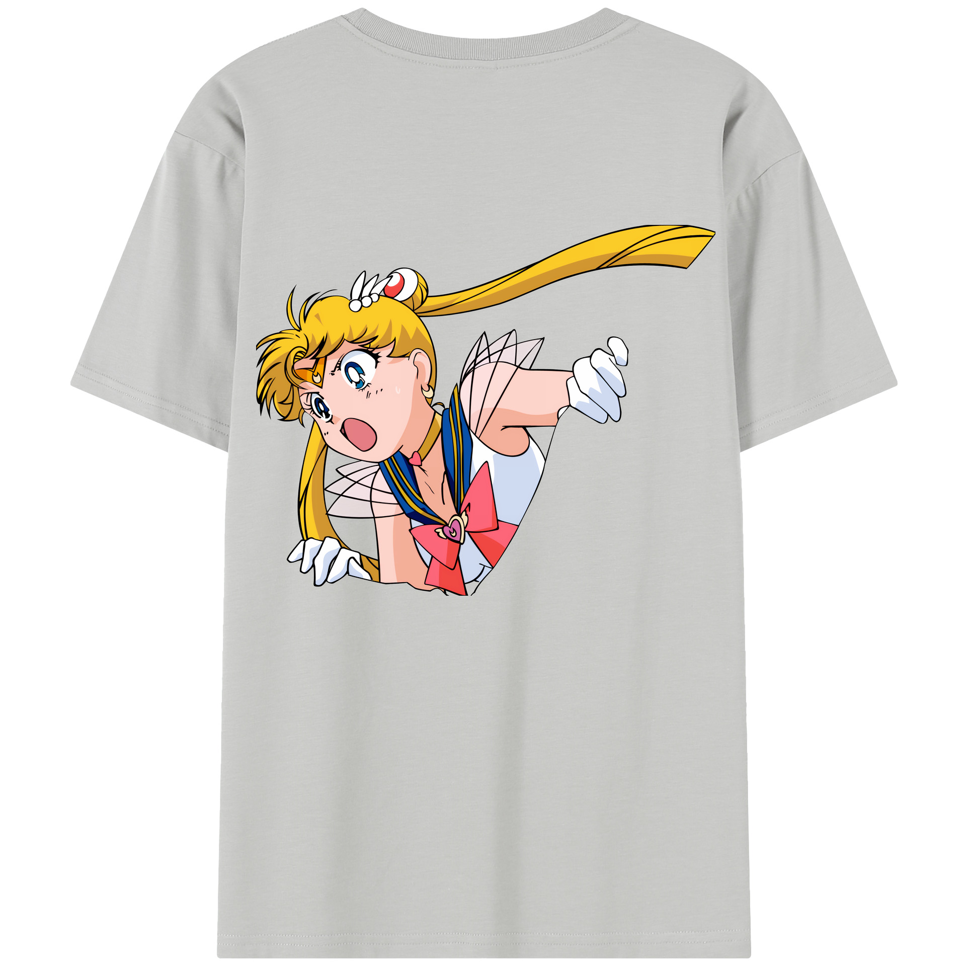 （画像用） 美少女戦士セーラームーン 月野 うさぎ つきの うさぎ Sailor Moon Tsukino Usagi 綿100％半袖Tシャツ（背面プリント）