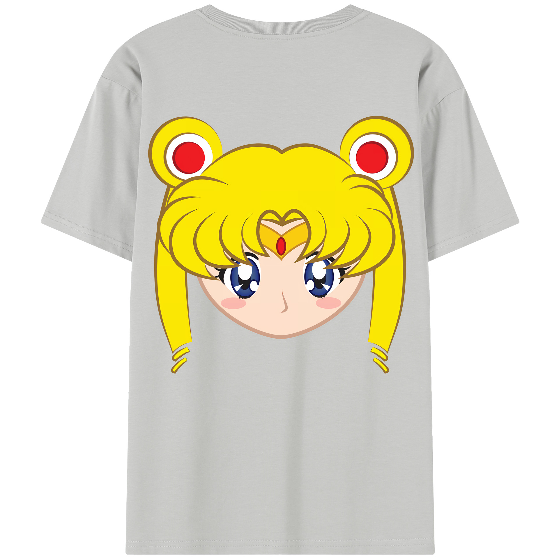 （画像用） 美少女戦士セーラームーン 月野 うさぎ つきの うさぎ Sailor Moon Tsukino Usagi 綿100％半袖Tシャツ（背面プリント）