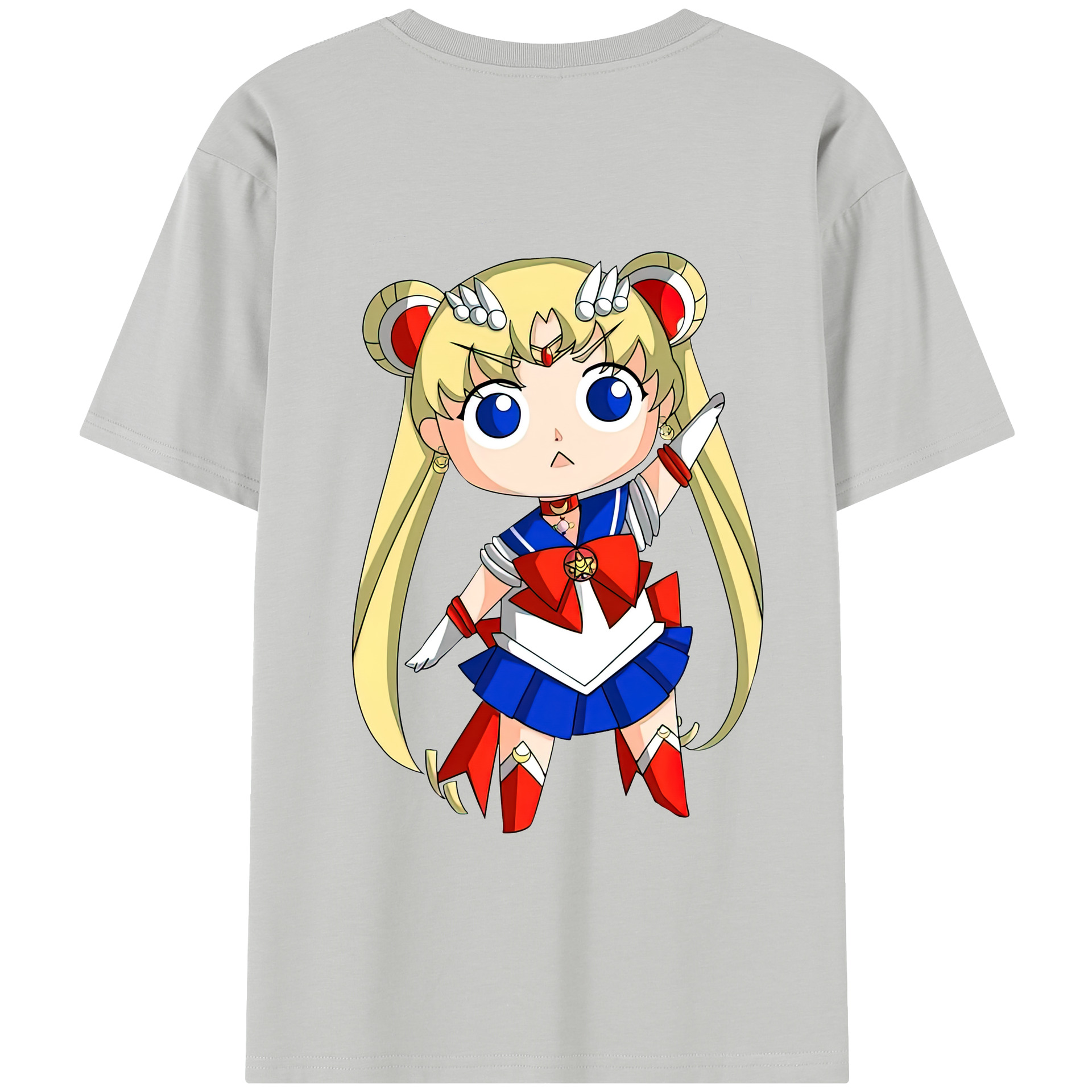 （画像用） 美少女戦士セーラームーン 月野 うさぎ つきの うさぎ Sailor Moon Tsukino Usagi 綿100％半袖Tシャツ（背面プリント）