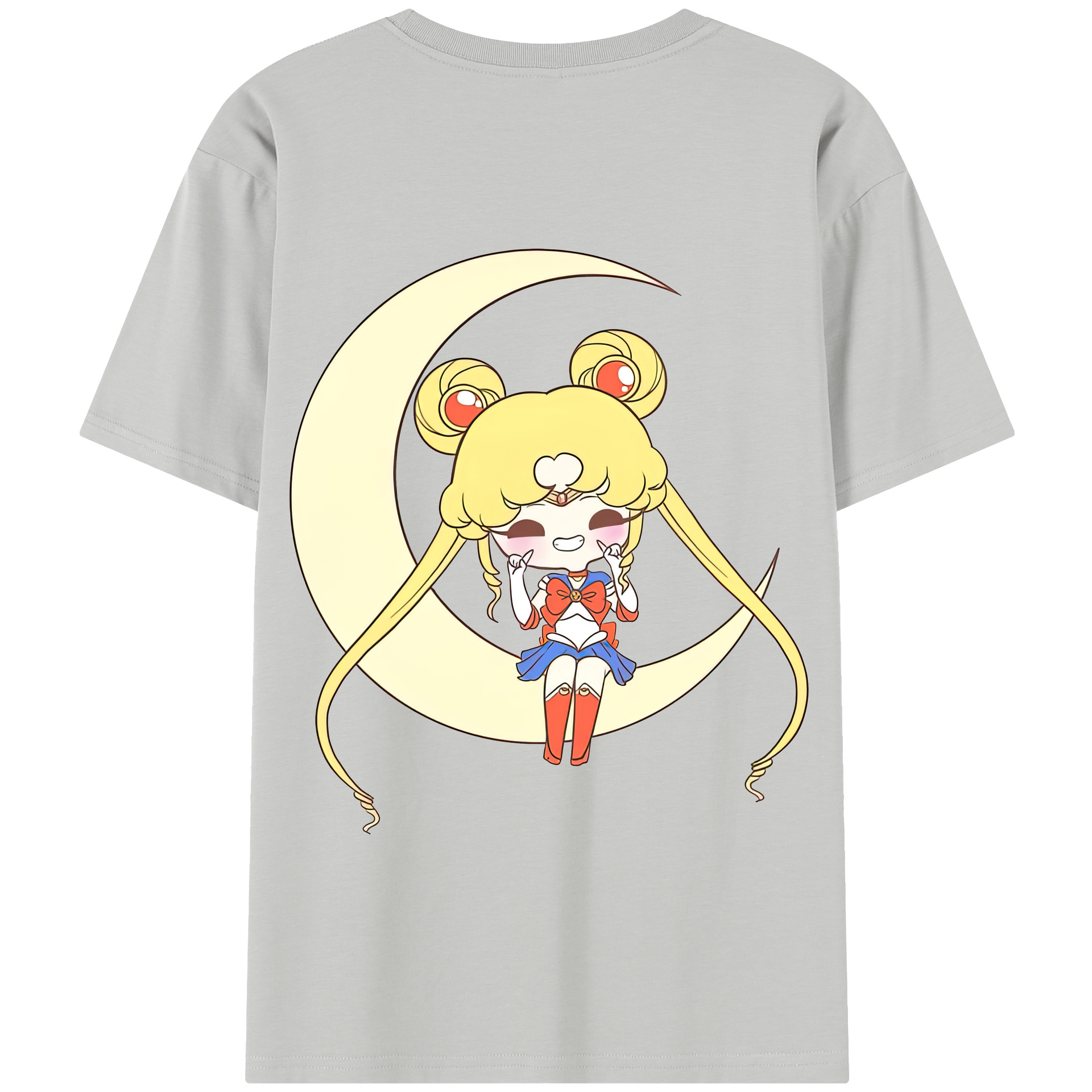 （画像用） 美少女戦士セーラームーン 月野 うさぎ つきの うさぎ Sailor Moon Tsukino Usagi 綿100％半袖Tシャツ（背面プリント）