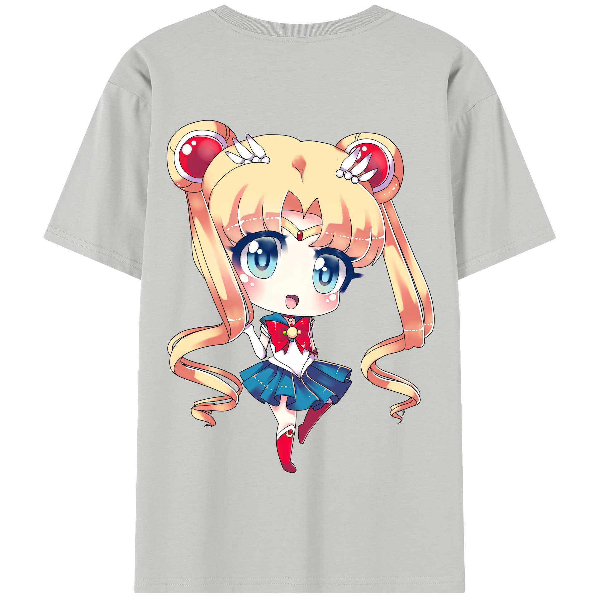 （画像用） 美少女戦士セーラームーン 月野 うさぎ つきの うさぎ Sailor Moon Tsukino Usagi 綿100％半袖Tシャツ（背面プリント）