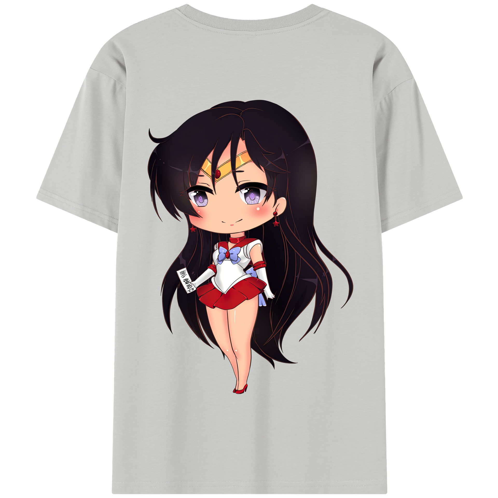 （画像用） 美少女戦士セーラームーン 火野レイ ひの レイ Sailor Moon Hino Rei （セーラーマーズ,Sailor Mars） 綿100％半袖Tシャツ（背面プリント）