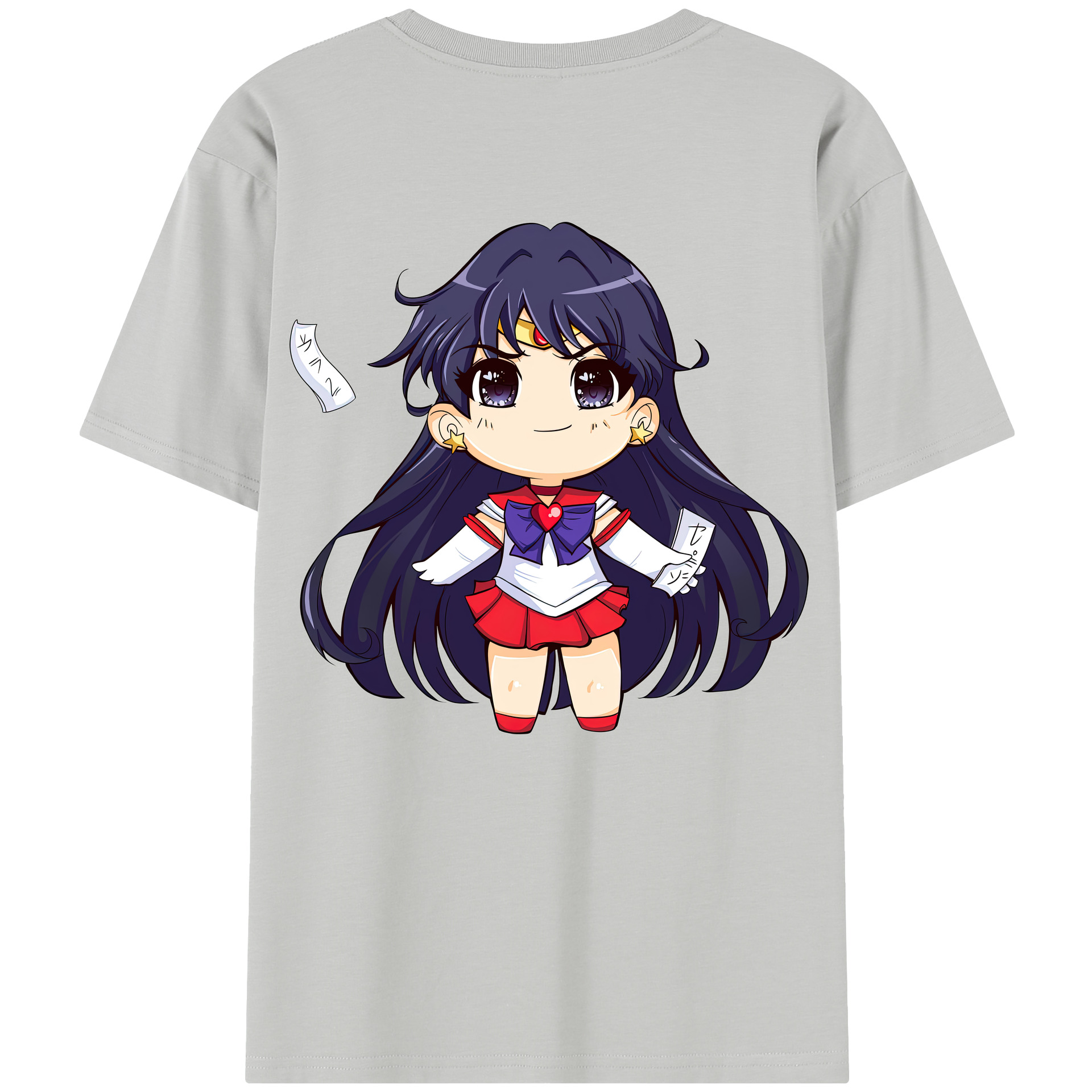 （画像用） 美少女戦士セーラームーン 火野レイ ひの レイ Sailor Moon Hino Rei （セーラーマーズ,Sailor Mars） 綿100％半袖Tシャツ（背面プリント）