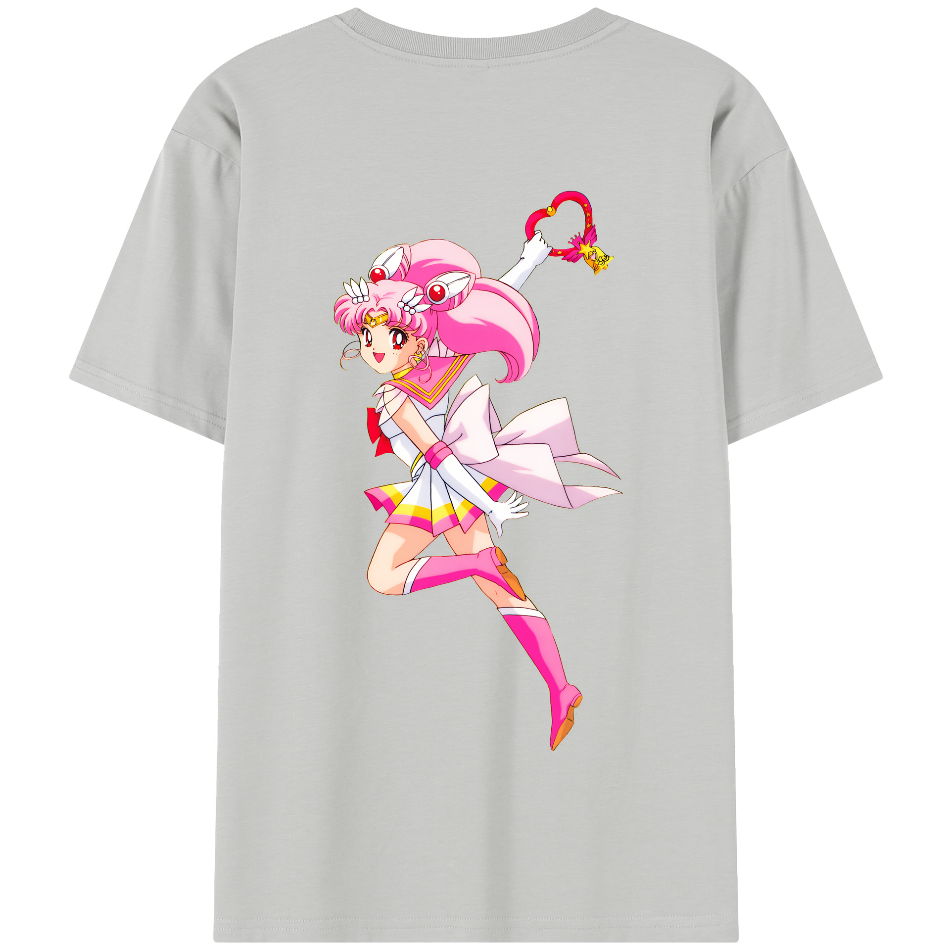 （画像用） 美少女戦士セーラームーン ちびうさ Sailor Moon Chibiusa Tsukino Usagi Small Lady Serenity 綿100％半袖Tシャツ（背面プリント）