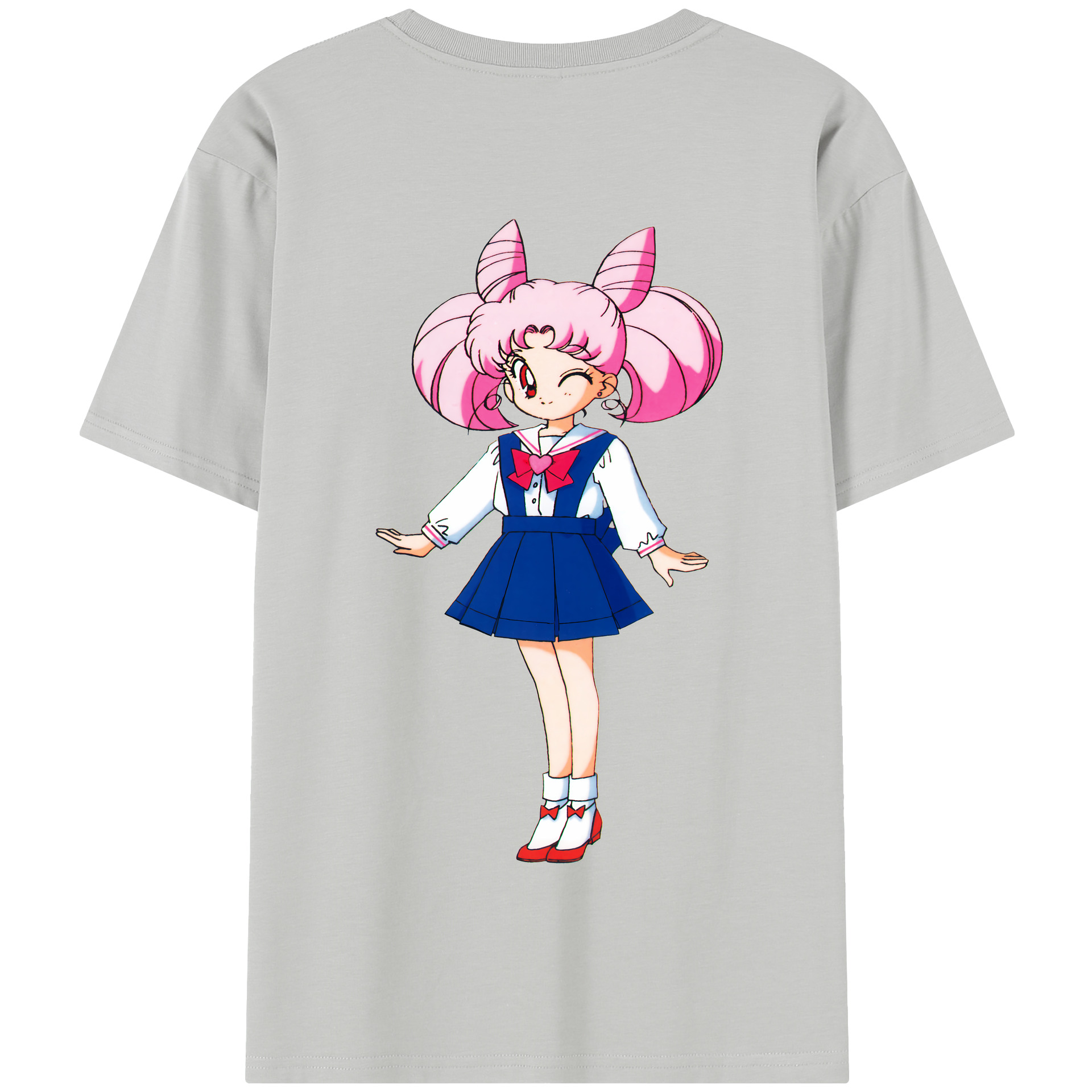 （画像用） 美少女戦士セーラームーン ちびうさ Sailor Moon Chibiusa Tsukino Usagi Small Lady Serenity 綿100％半袖Tシャツ（背面プリント）