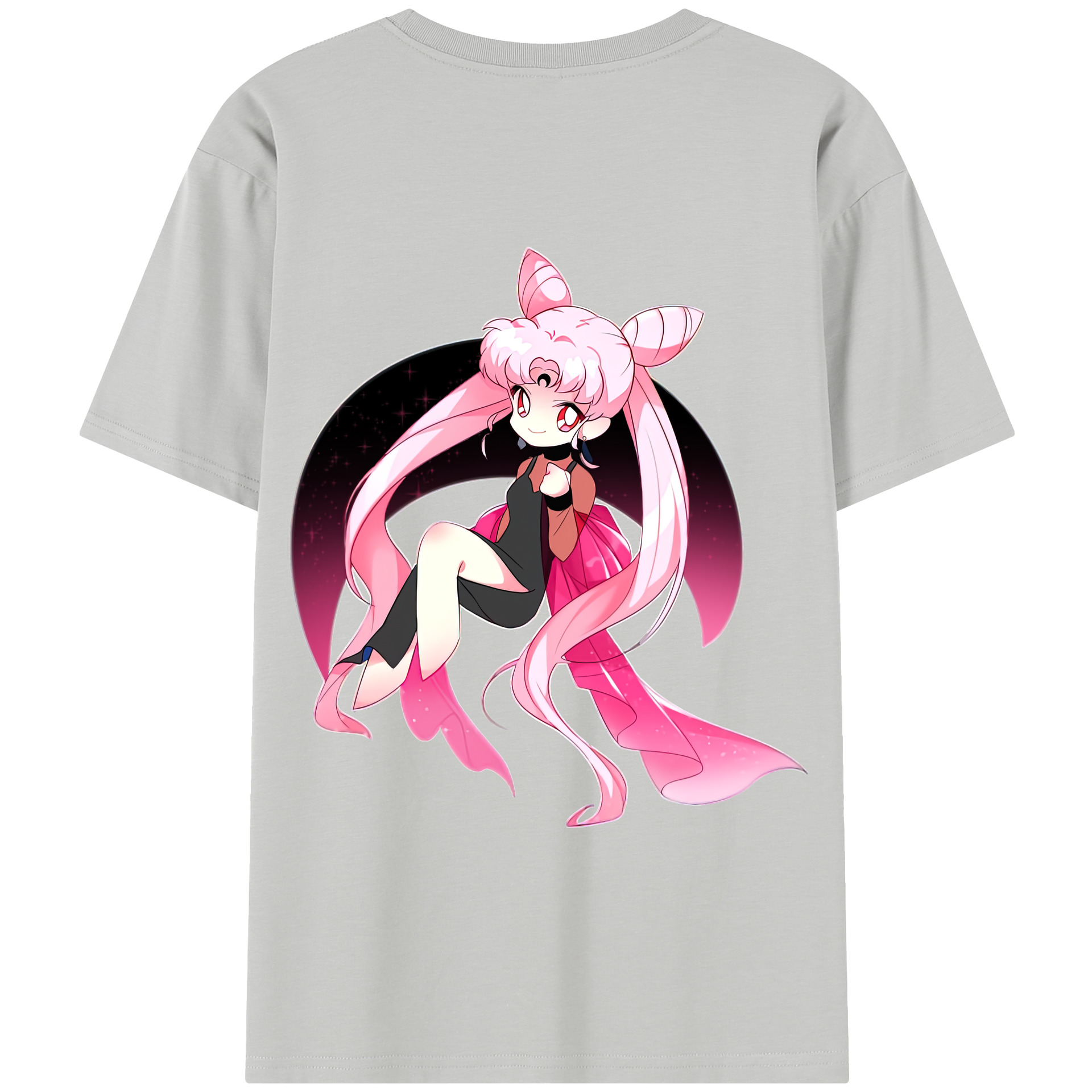 （画像用） 美少女戦士セーラームーン ちびうさ Sailor Moon Chibiusa Tsukino Usagi Small Lady Serenity 綿100％半袖Tシャツ（背面プリント）