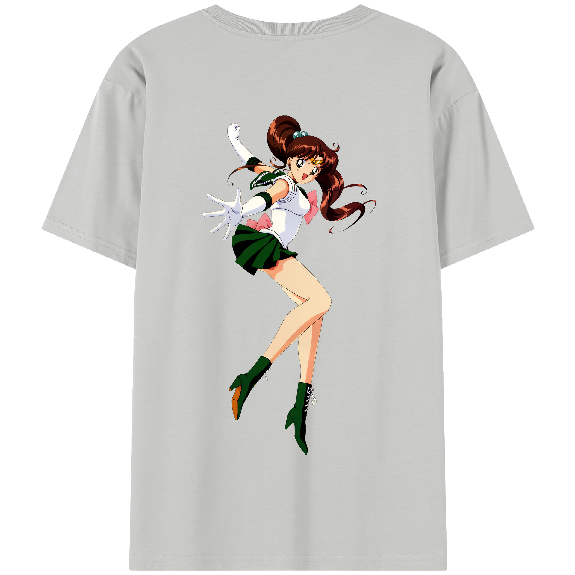 （画像用） 美少女戦士セーラームーン 木野 まこと きの まこと Sailor Moon Kino Makoto （セーラージュピター；Sailor Jupiter） 綿100％半袖Tシャツ（背面プリント）