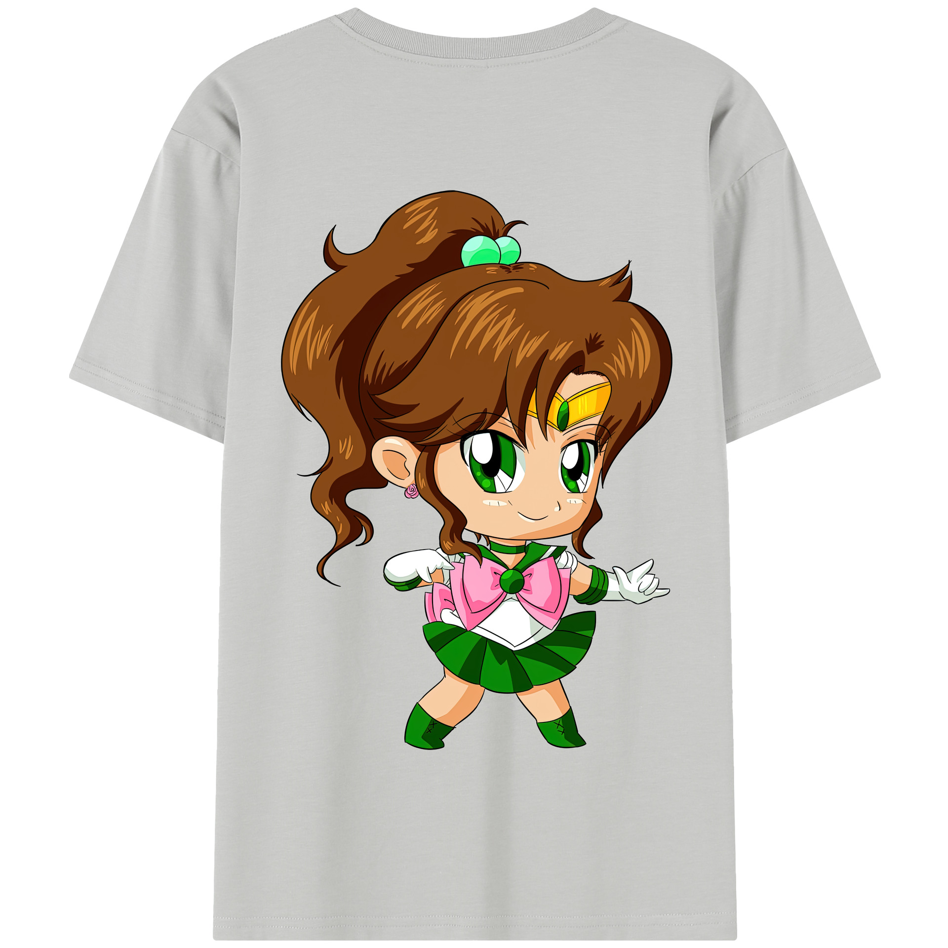 （画像用） 美少女戦士セーラームーン 木野 まこと きの まこと Sailor Moon Kino Makoto （セーラージュピター；Sailor Jupiter） 綿100％半袖Tシャツ（背面プリント）