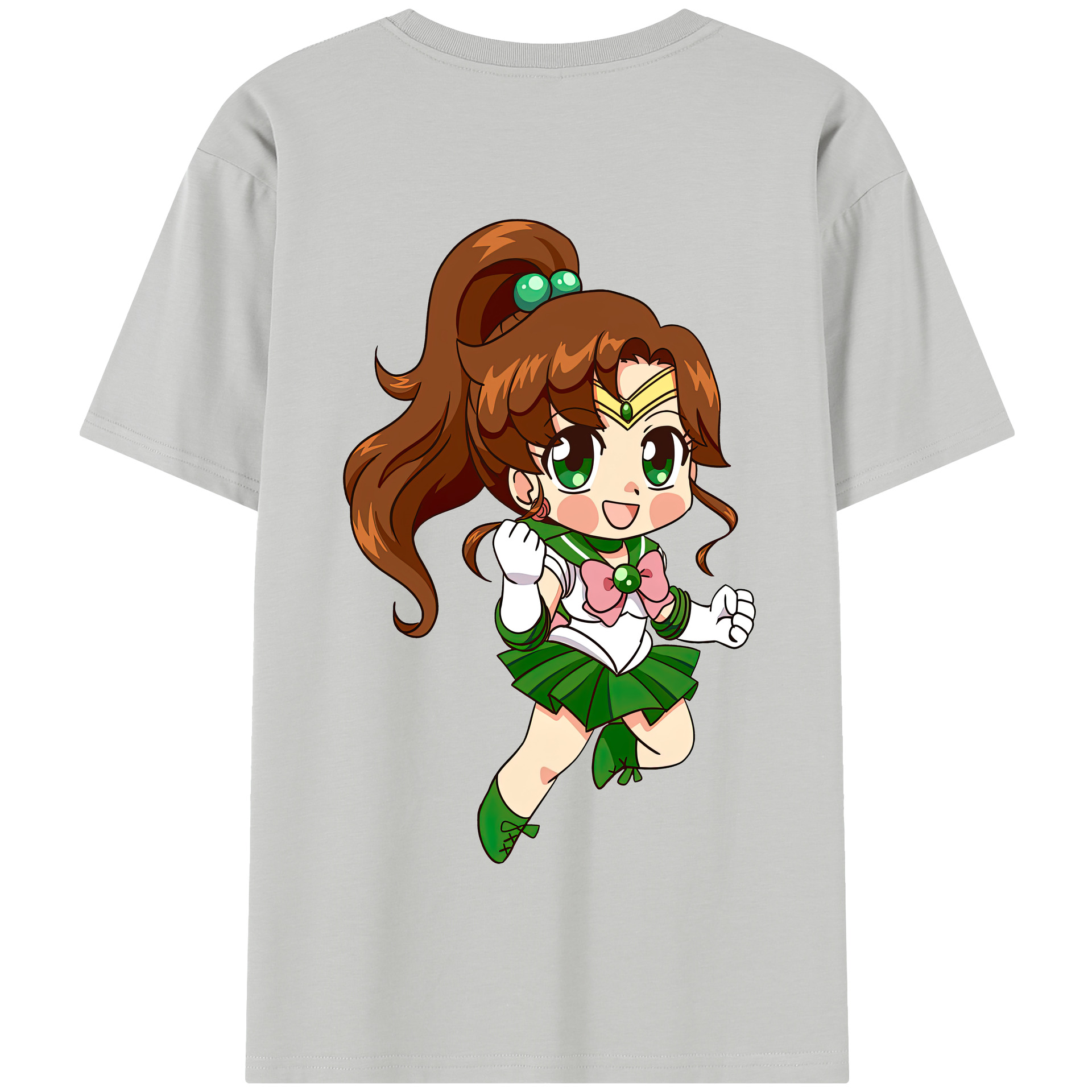（画像用） 美少女戦士セーラームーン 木野 まこと きの まこと Sailor Moon Kino Makoto （セーラージュピター；Sailor Jupiter） 綿100％半袖Tシャツ（背面プリント）