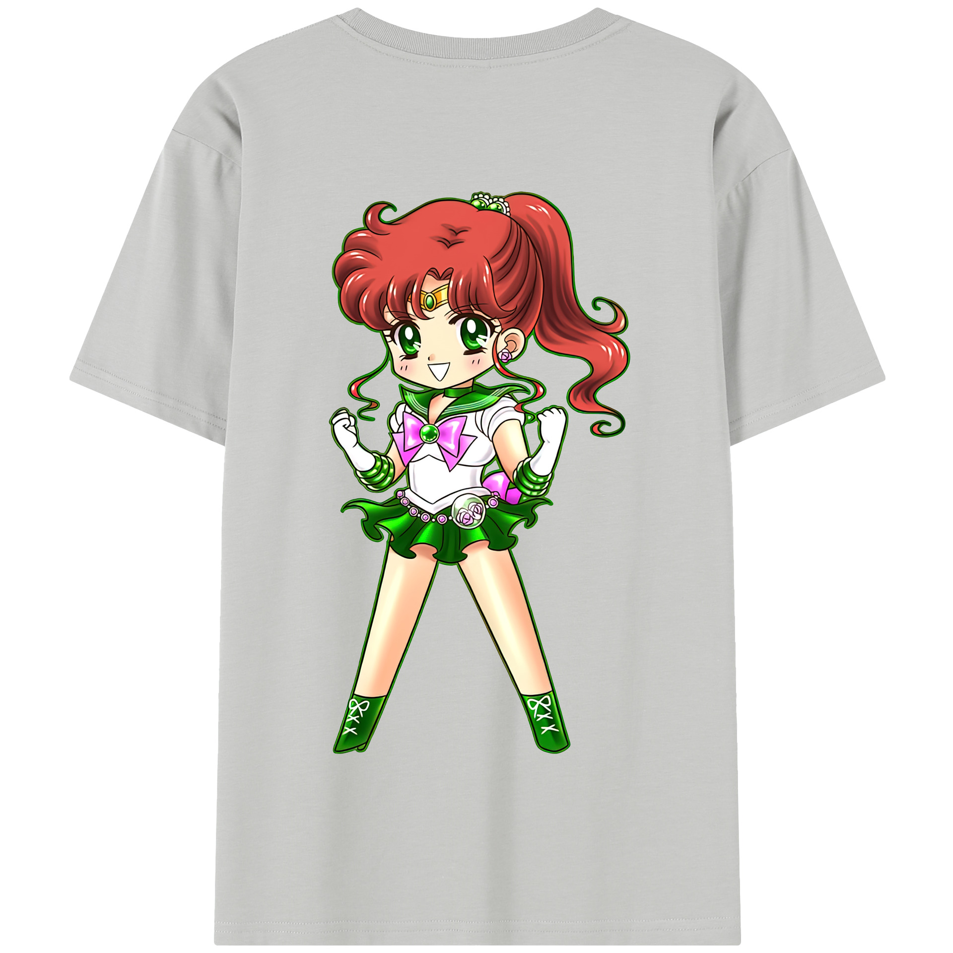 （画像用） 美少女戦士セーラームーン 木野 まこと きの まこと Sailor Moon Kino Makoto （セーラージュピター；Sailor Jupiter） 綿100％半袖Tシャツ（背面プリント）