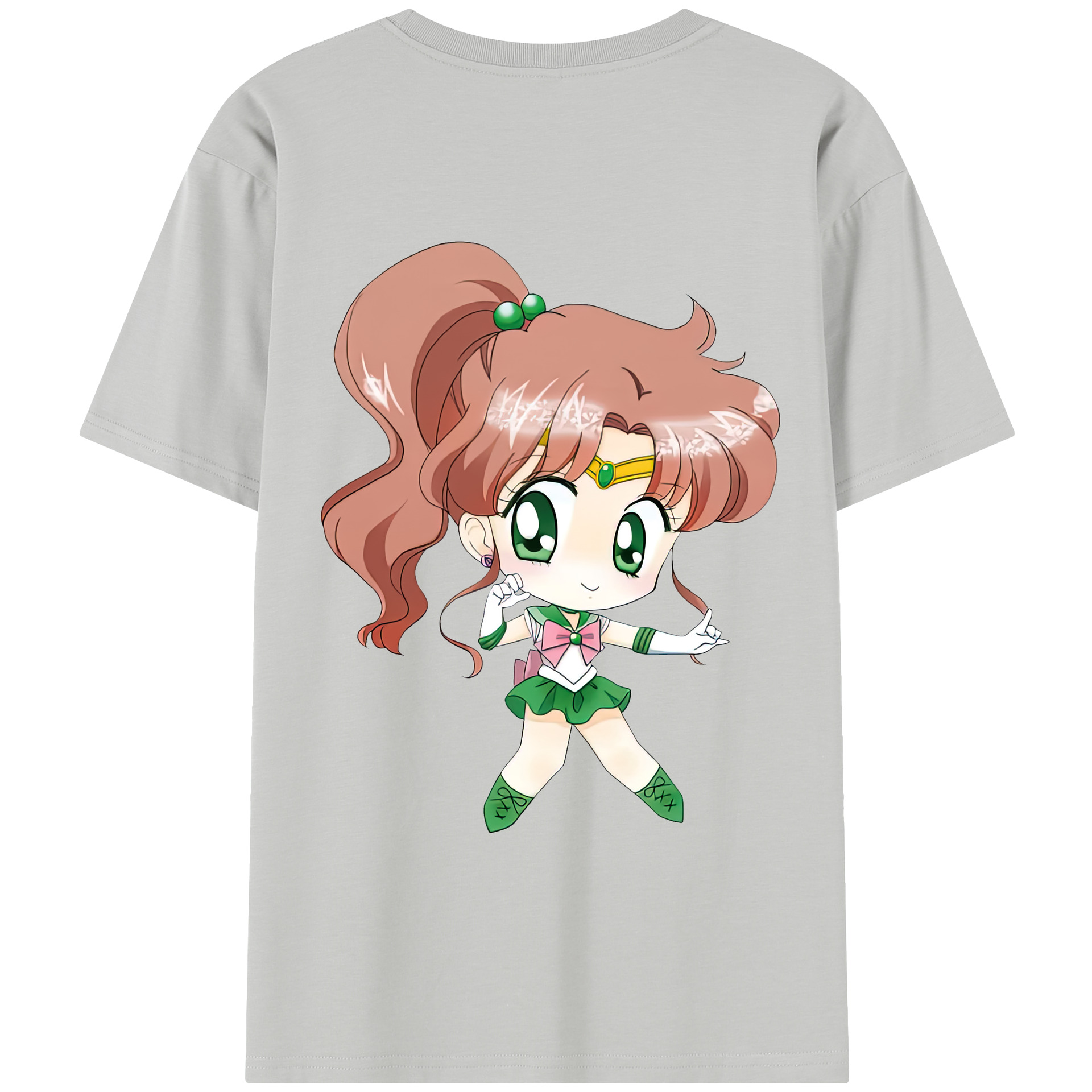 （画像用） 美少女戦士セーラームーン 木野 まこと きの まこと Sailor Moon Kino Makoto （セーラージュピター；Sailor Jupiter） 綿100％半袖Tシャツ（背面プリント）