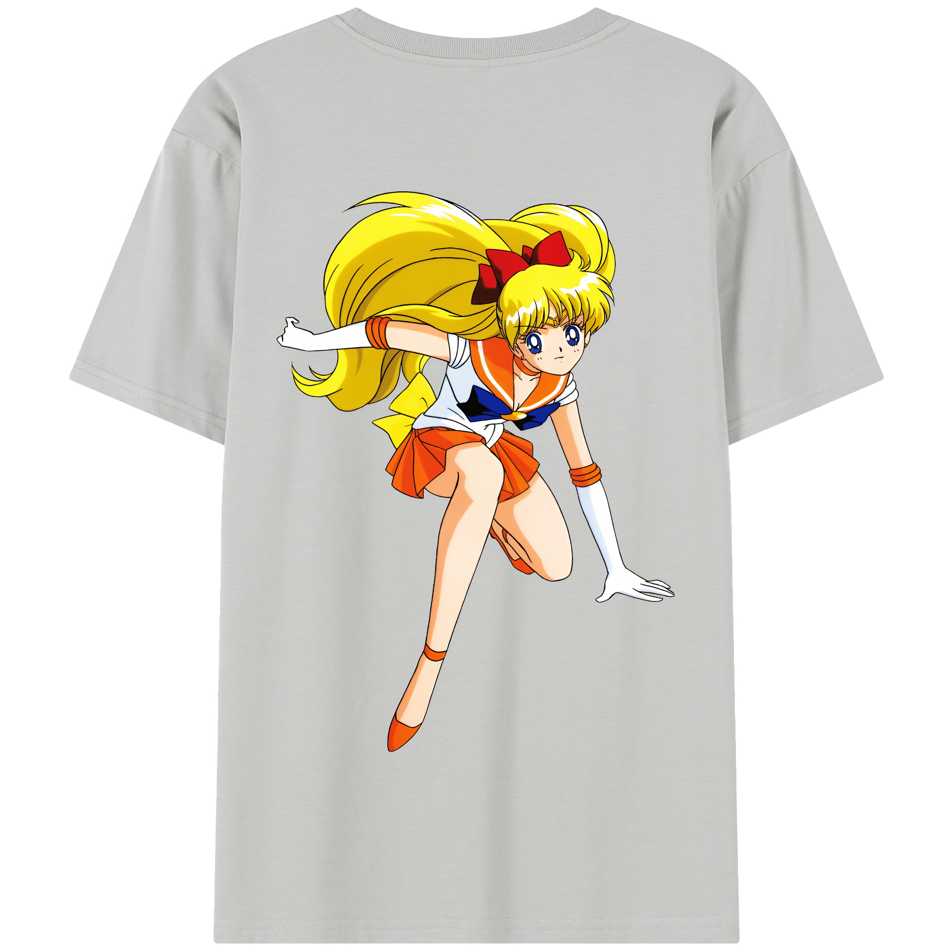 （画像用） 美少女戦士セーラームーン 愛野 美奈子 あいの みなこ Sailor Moon Aino Minako 綿100％半袖Tシャツ（背面プリント）
