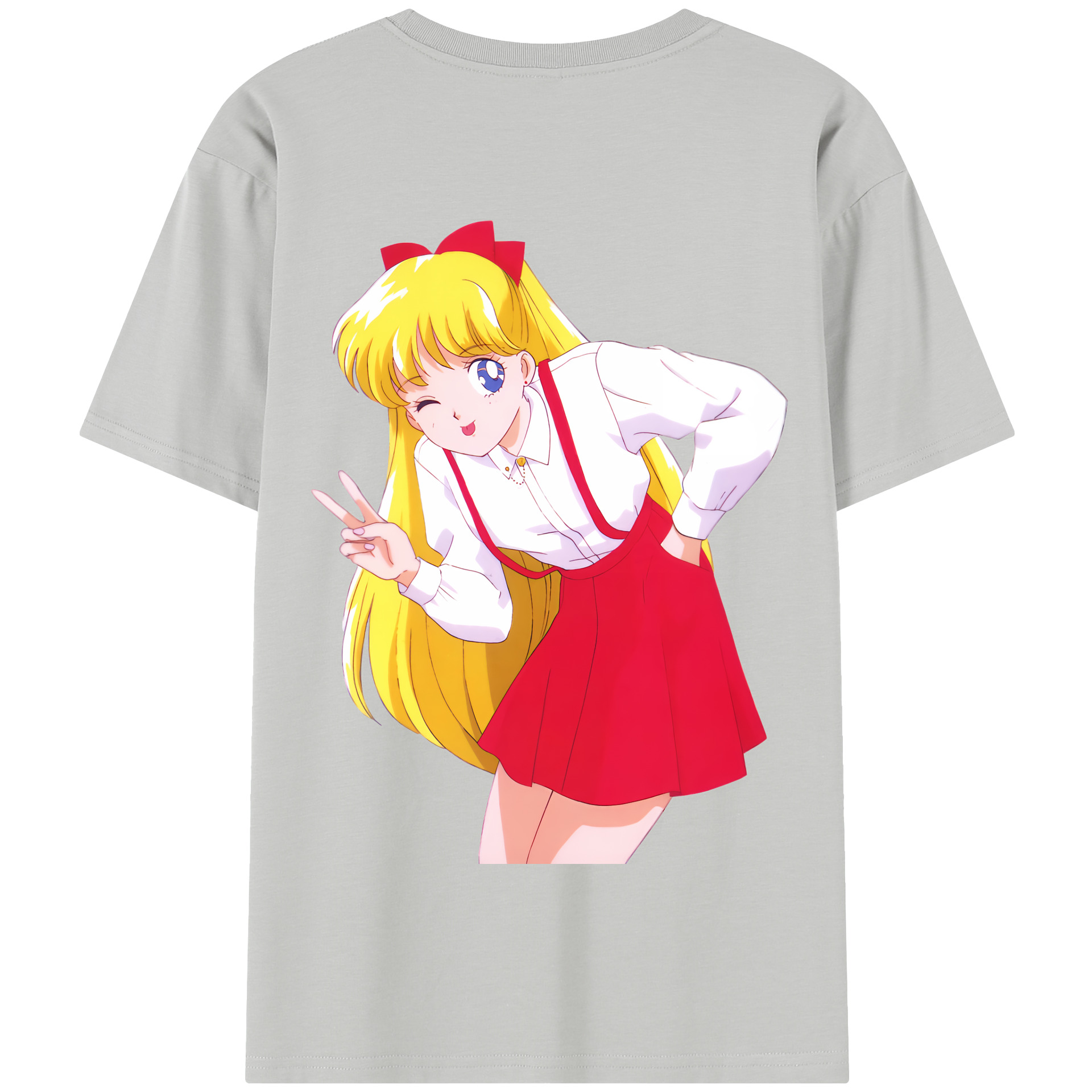 （画像用） 美少女戦士セーラームーン 愛野 美奈子 あいの みなこ Sailor Moon Aino Minako 綿100％半袖Tシャツ（背面プリント）