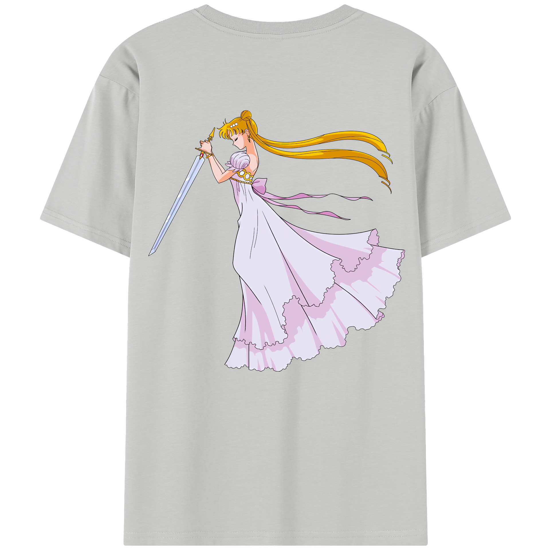 （画像用） 美少女戦士セーラームーン 愛野 美奈子 あいの みなこ Sailor Moon Aino Minako 綿100％半袖Tシャツ（背面プリント）