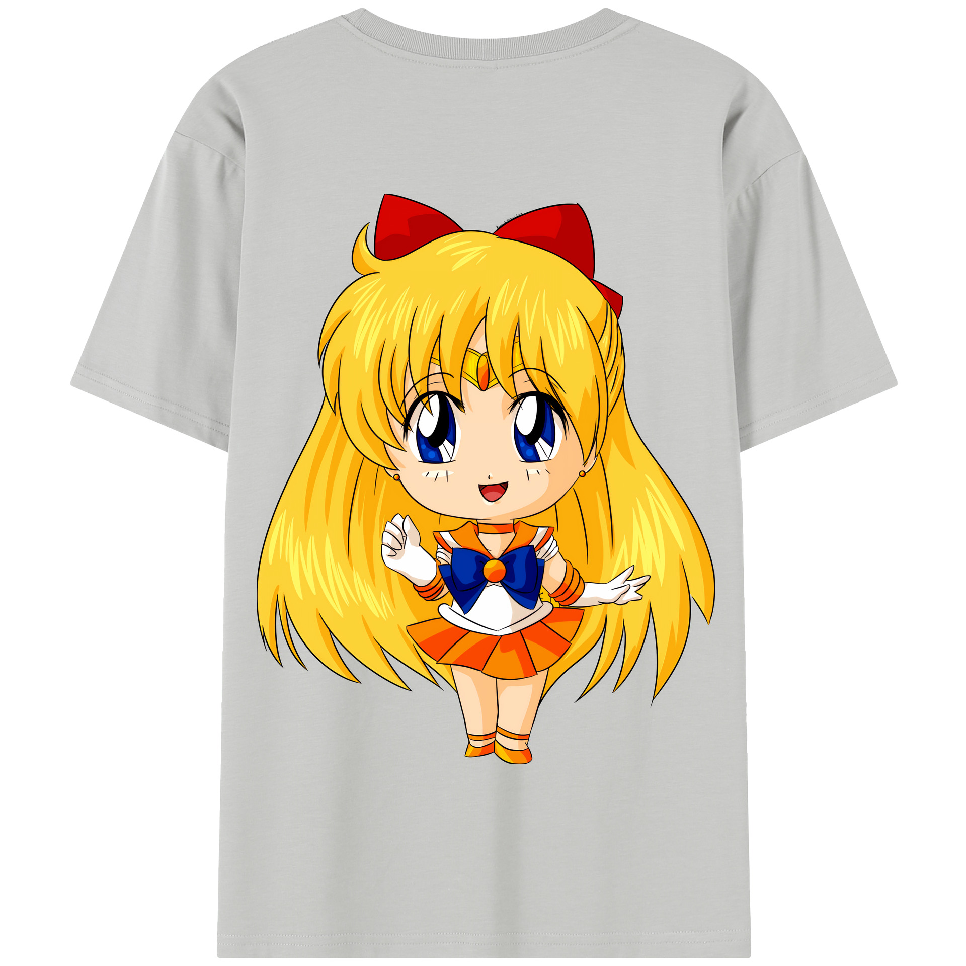 （画像用） 美少女戦士セーラームーン 愛野 美奈子 あいの みなこ Sailor Moon Aino Minako 綿100％半袖Tシャツ（背面プリント）