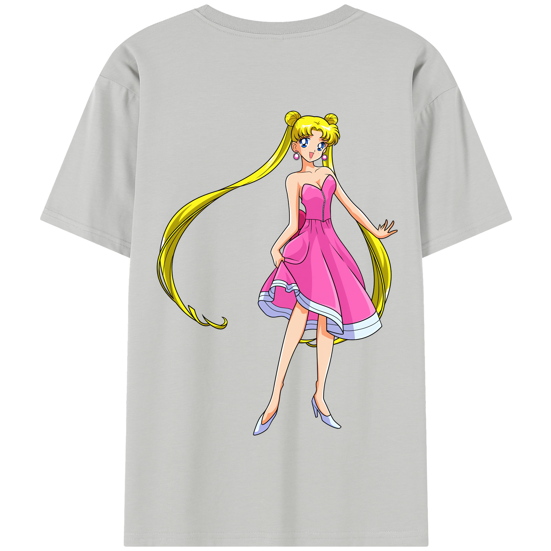 （画像用） 美少女戦士セーラームーン 愛野 美奈子 あいの みなこ Sailor Moon Aino Minako 綿100％半袖Tシャツ（背面プリント）