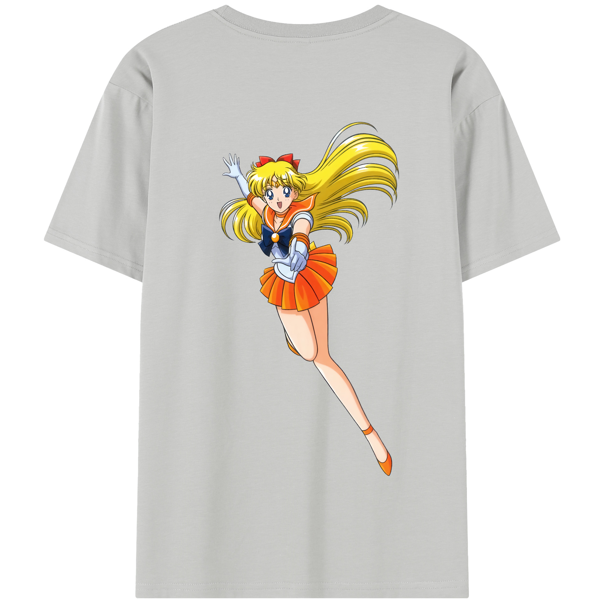（画像用） 美少女戦士セーラームーン 愛野 美奈子 あいの みなこ Sailor Moon Aino Minako 綿100％半袖Tシャツ（背面プリント）
