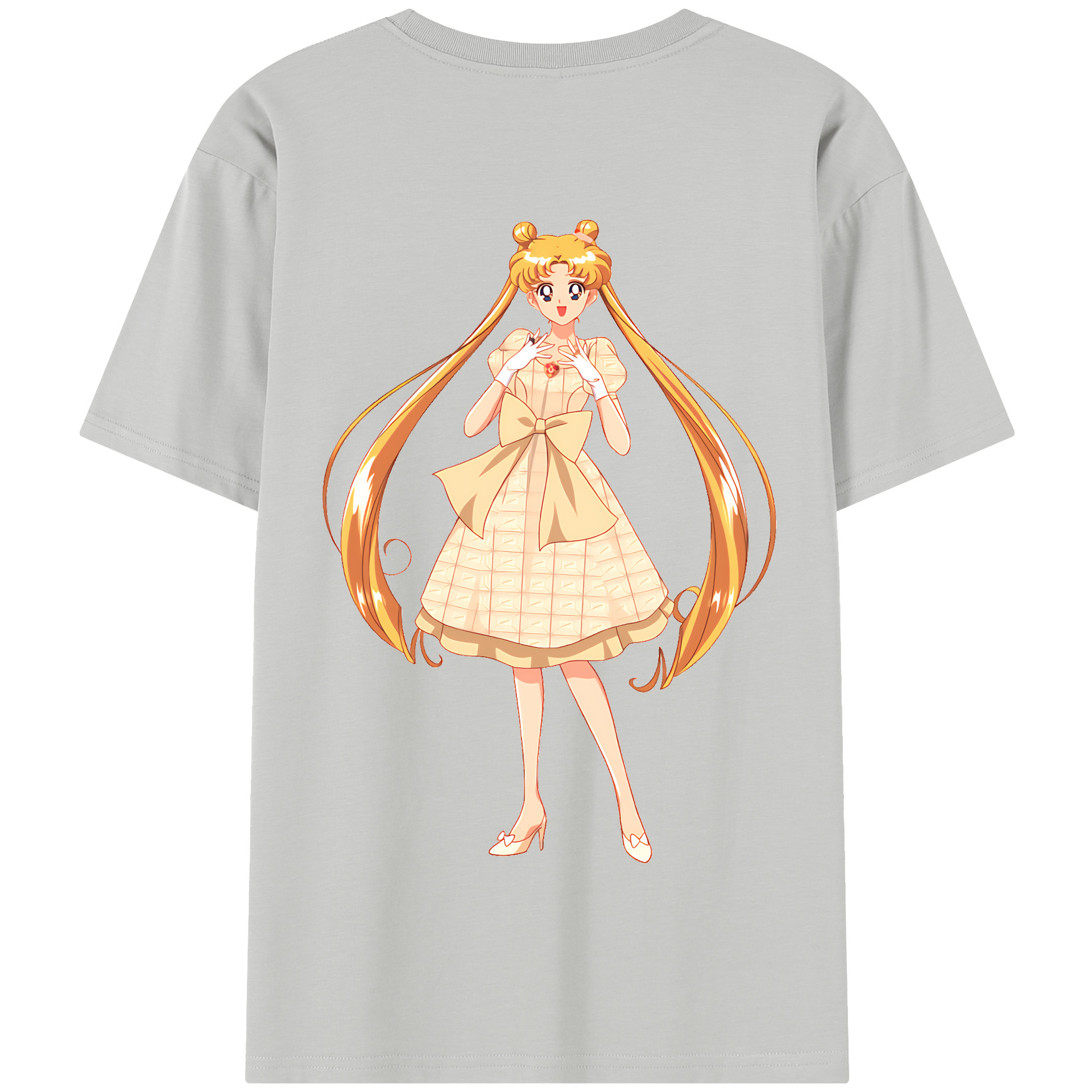 （画像用） 美少女戦士セーラームーン 愛野 美奈子 あいの みなこ Sailor Moon Aino Minako 綿100％半袖Tシャツ（背面プリント）