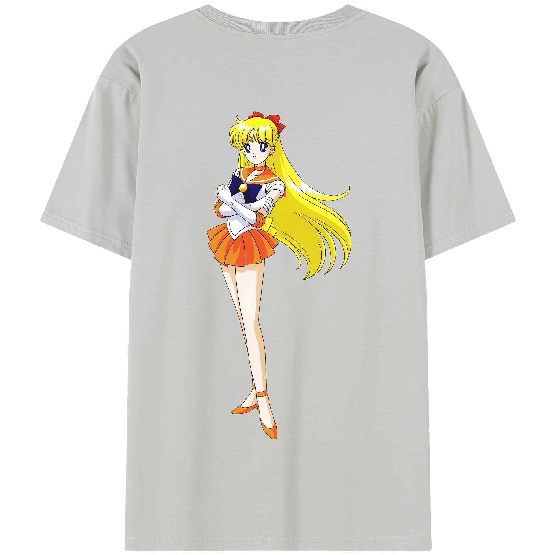 （画像用） 美少女戦士セーラームーン 愛野 美奈子 あいの みなこ Sailor Moon Aino Minako 綿100％半袖Tシャツ（背面プリント）