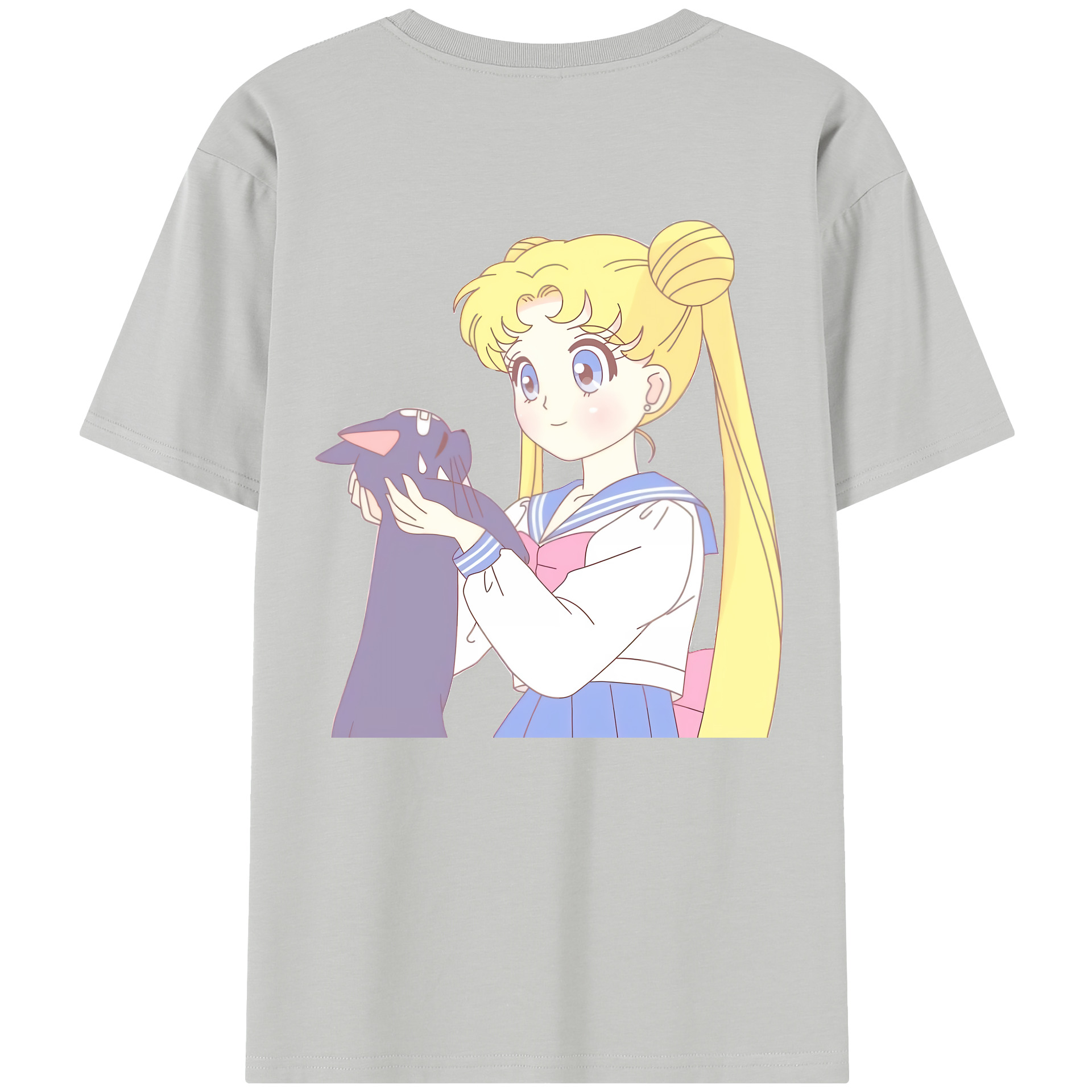 （画像用） 美少女戦士セーラームーン 愛野 美奈子 あいの みなこ Sailor Moon Aino Minako 綿100％半袖Tシャツ（背面プリント）