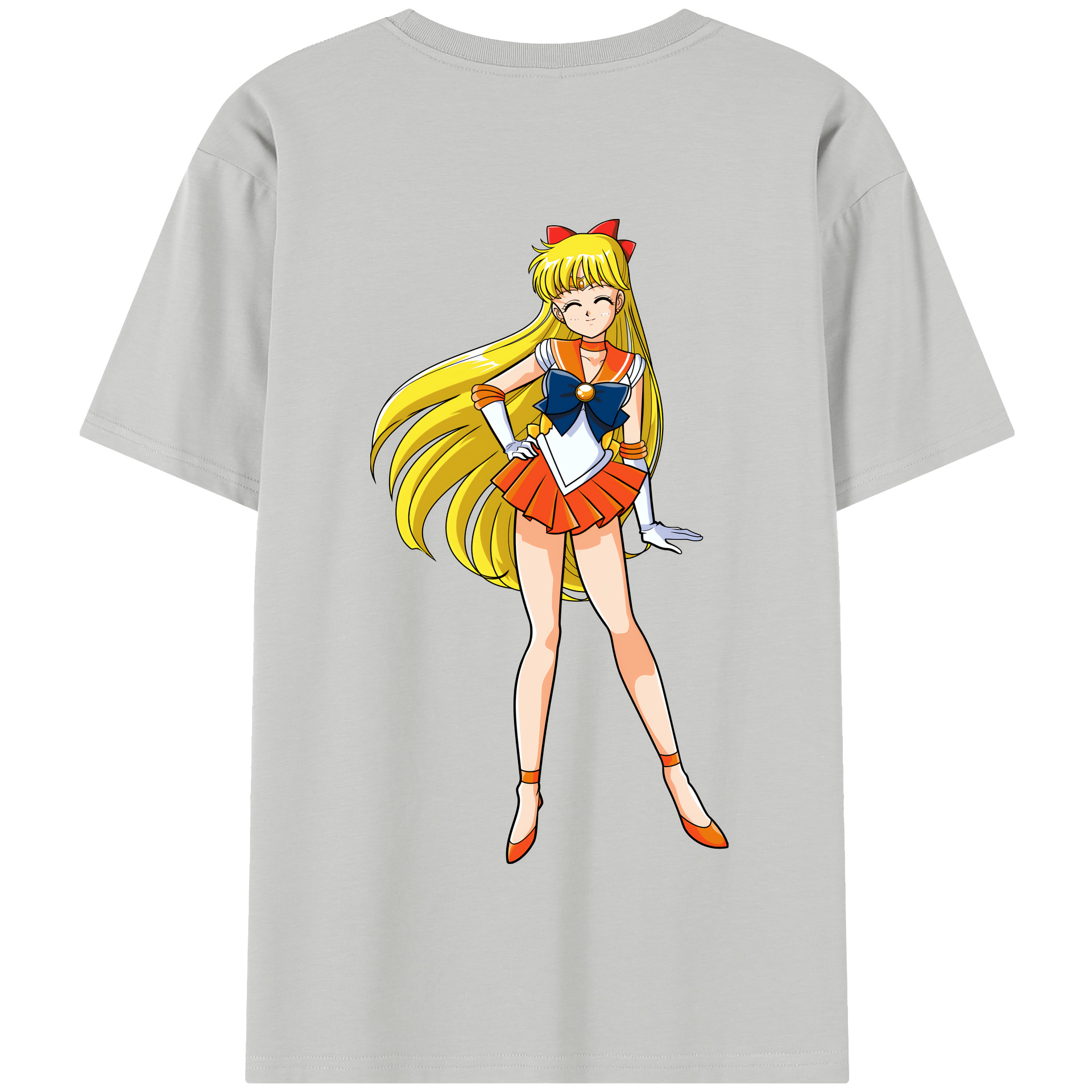 （画像用） 美少女戦士セーラームーン 愛野 美奈子 あいの みなこ Sailor Moon Aino Minako 綿100％半袖Tシャツ（背面プリント）