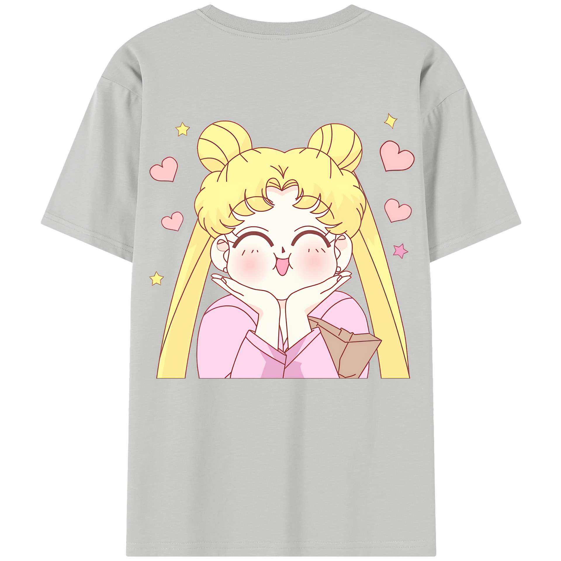 （画像用） 美少女戦士セーラームーン 愛野 美奈子 あいの みなこ Sailor Moon Aino Minako 綿100％半袖Tシャツ（背面プリント）