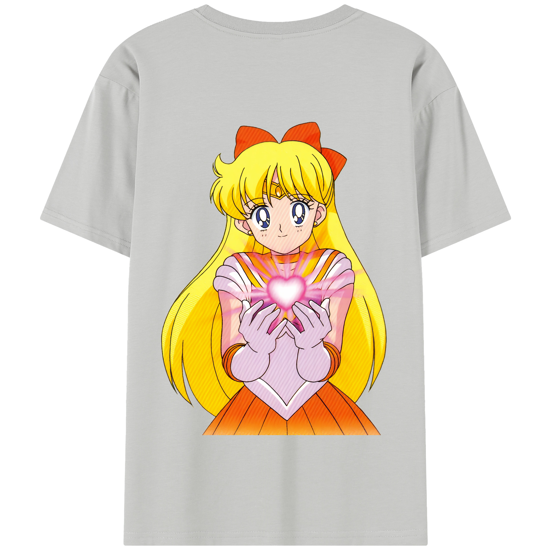 （画像用） 美少女戦士セーラームーン 愛野 美奈子 あいの みなこ Sailor Moon Aino Minako 綿100％半袖Tシャツ（背面プリント）