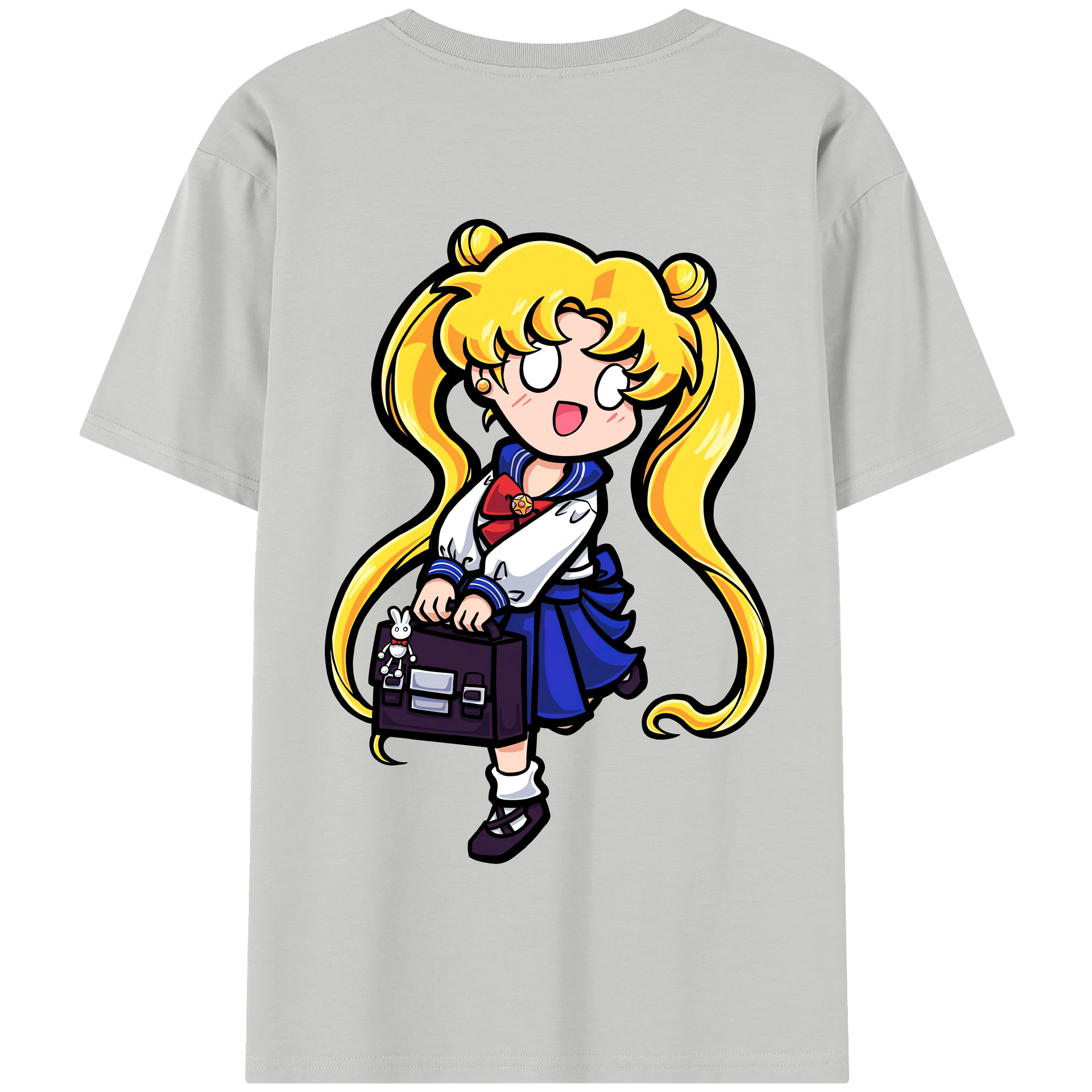 （画像用） 美少女戦士セーラームーン 愛野 美奈子 あいの みなこ Sailor Moon Aino Minako 綿100％半袖Tシャツ（背面プリント）