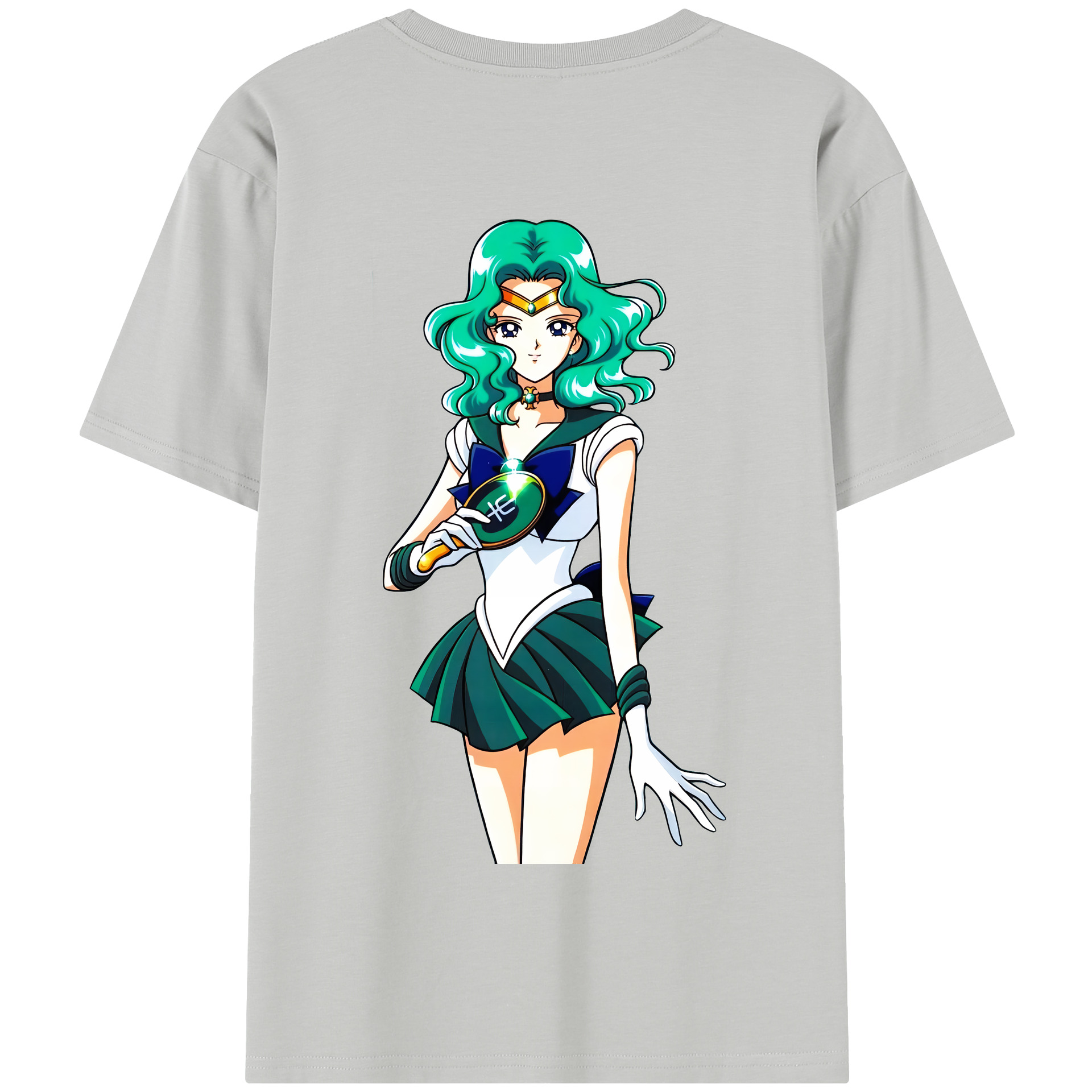 （画像用） 美少女戦士セーラームーン 海王 みちる（かいおう みちる） Sailor Moon Kaiou Michiru 綿100％半袖Tシャツ（背面プリント）