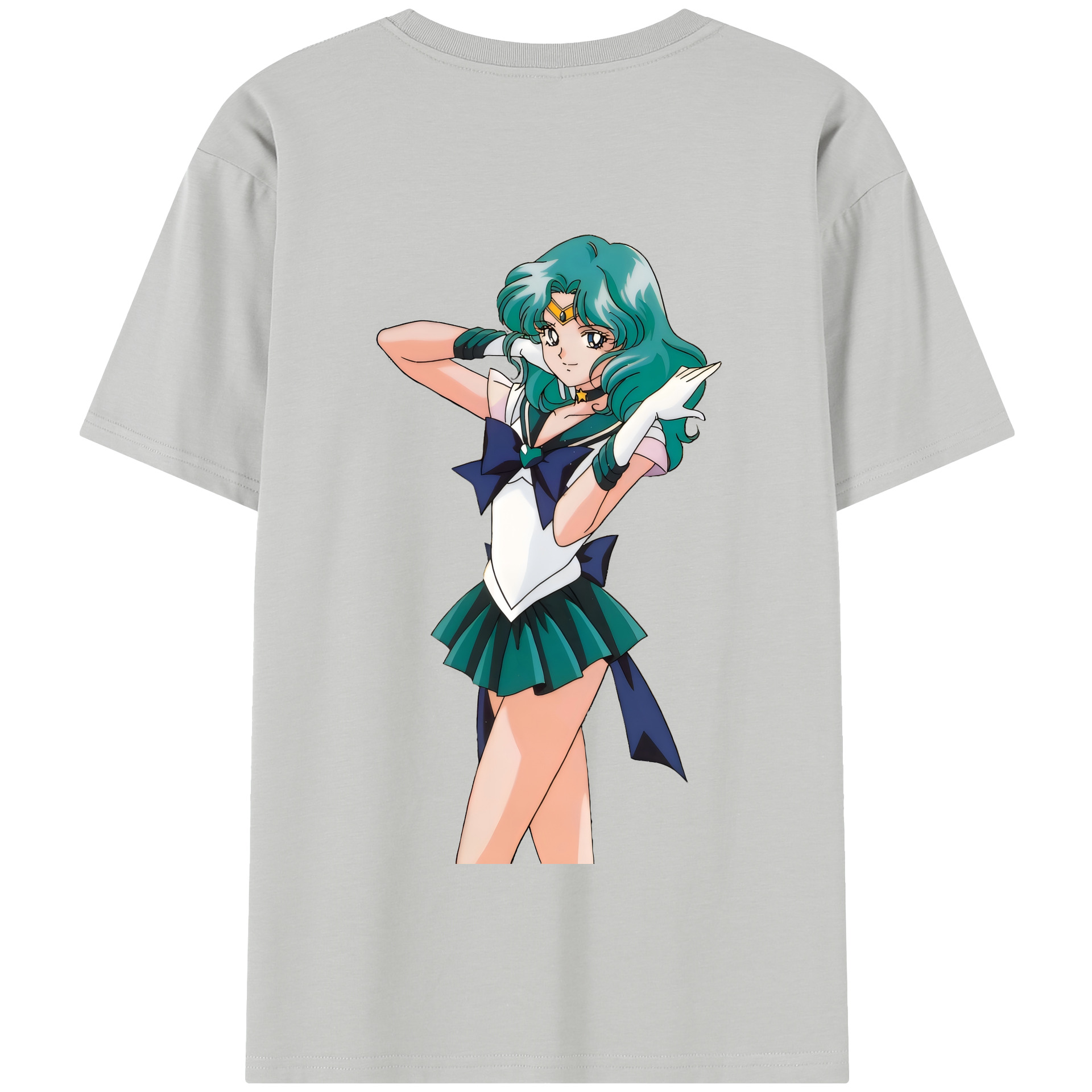（画像用） 美少女戦士セーラームーン 海王 みちる（かいおう みちる） Sailor Moon Kaiou Michiru 綿100％半袖Tシャツ（背面プリント）