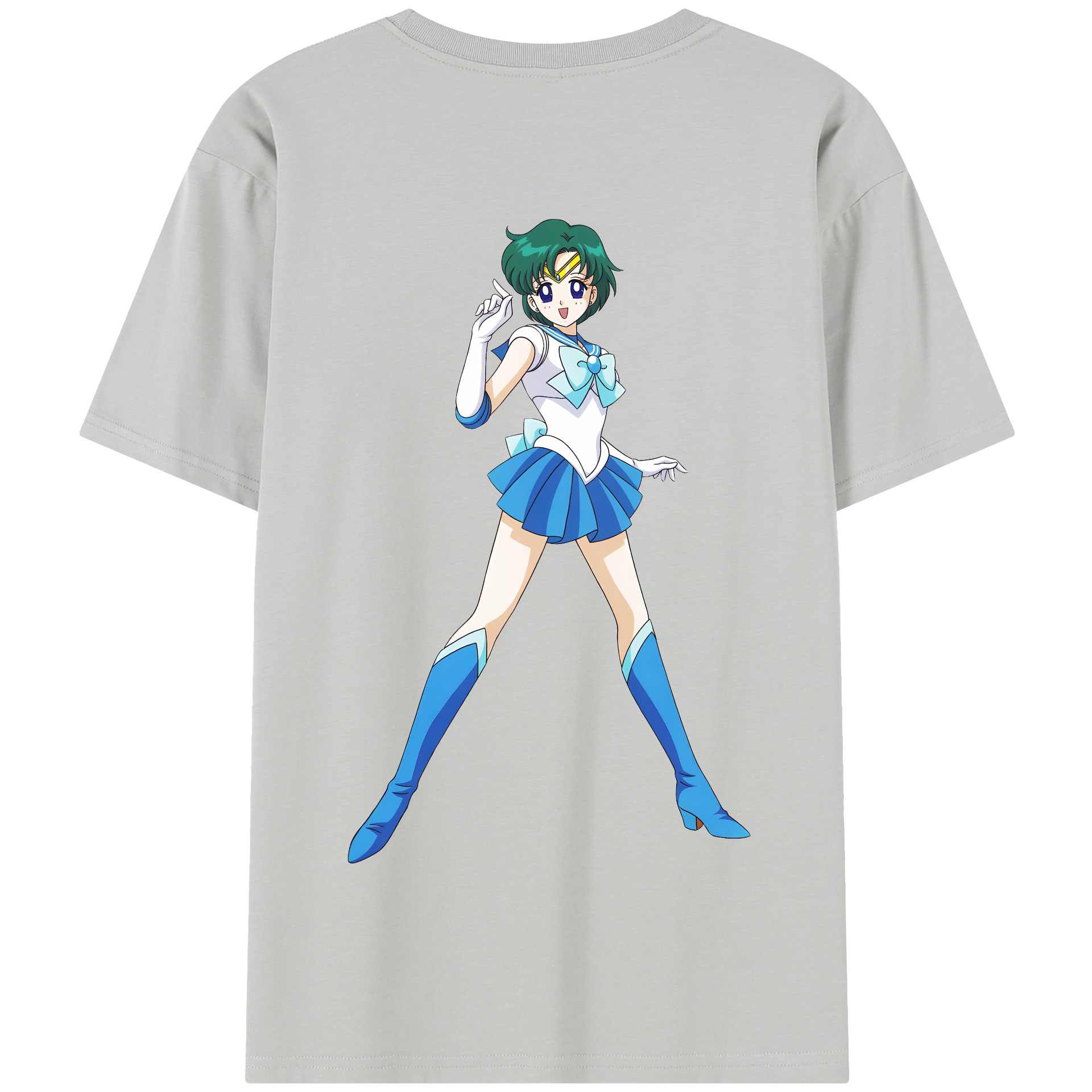 （画像用） 美少女戦士セーラームーン 海王 みちる（かいおう みちる） Sailor Moon Kaiou Michiru 綿100％半袖Tシャツ（背面プリント）