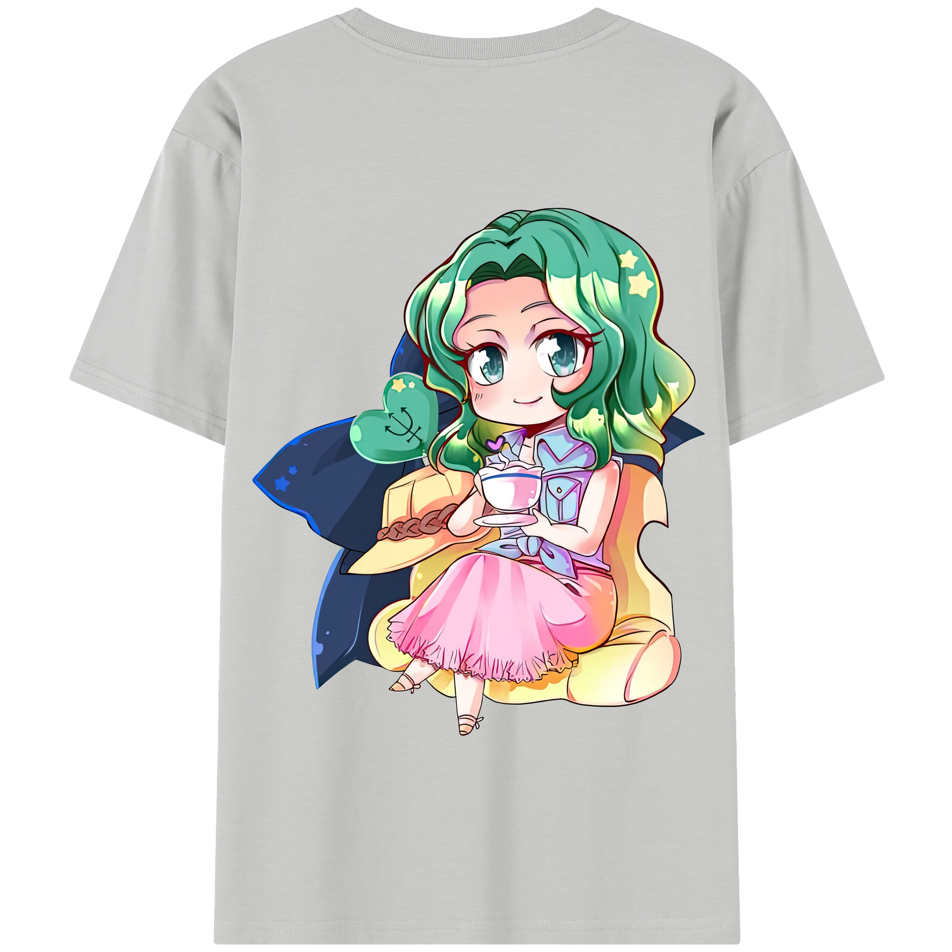 （画像用） 美少女戦士セーラームーン 海王 みちる（かいおう みちる） Sailor Moon Kaiou Michiru 綿100％半袖Tシャツ（背面プリント）