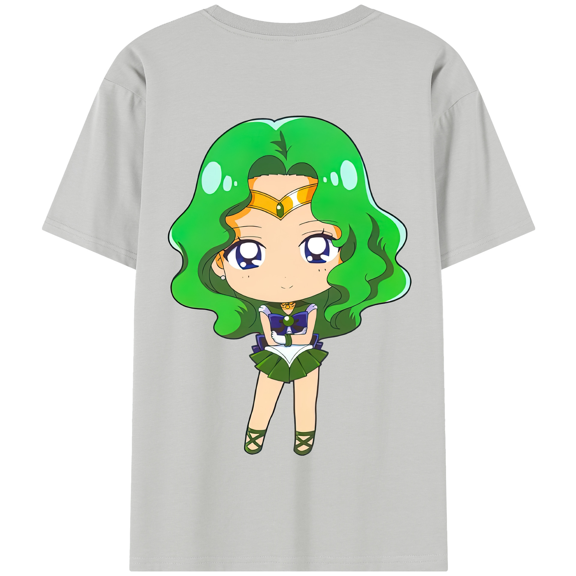 （画像用） 美少女戦士セーラームーン 海王 みちる（かいおう みちる） Sailor Moon Kaiou Michiru 綿100％半袖Tシャツ（背面プリント）