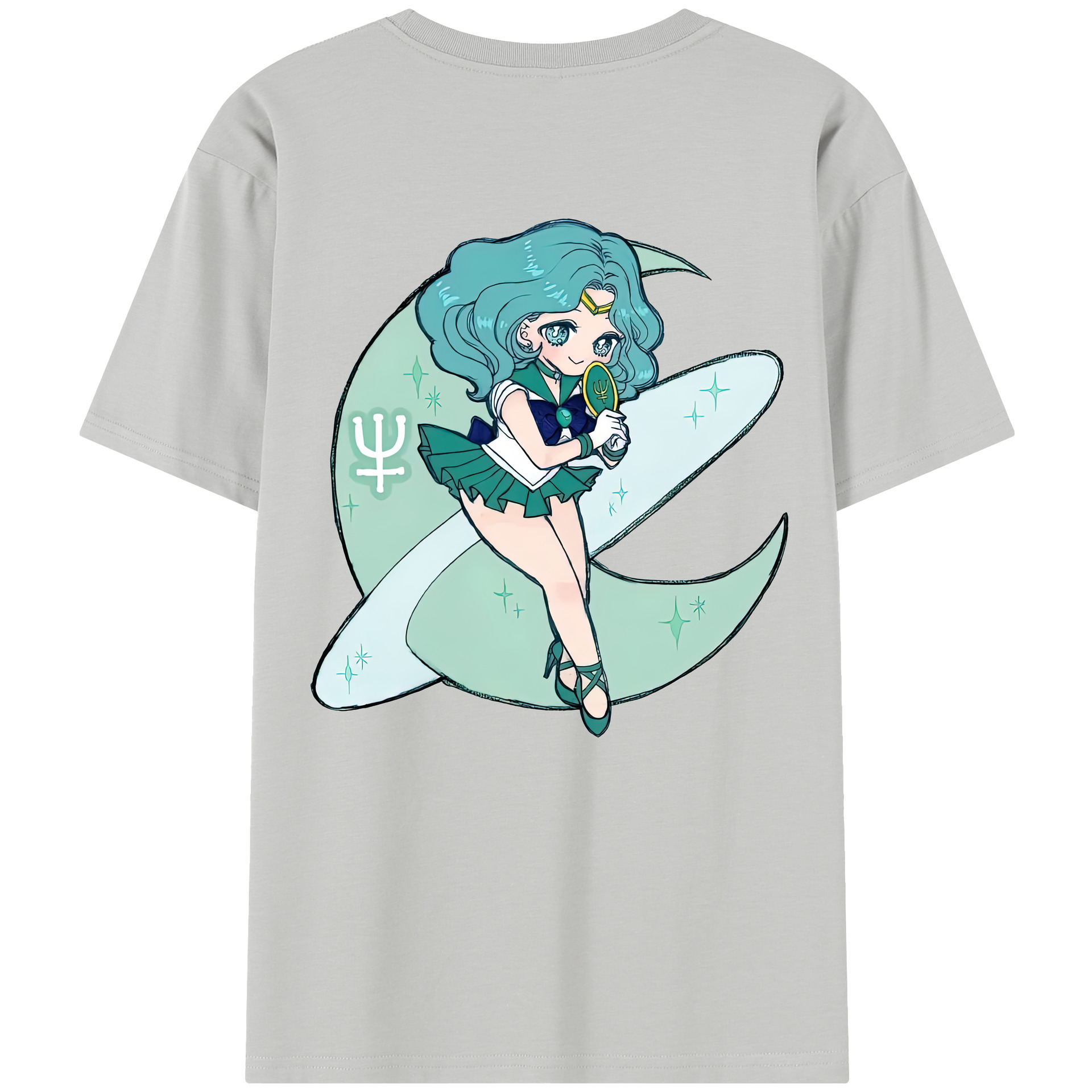 （画像用） 美少女戦士セーラームーン 海王 みちる（かいおう みちる） Sailor Moon Kaiou Michiru 綿100％半袖Tシャツ（背面プリント）