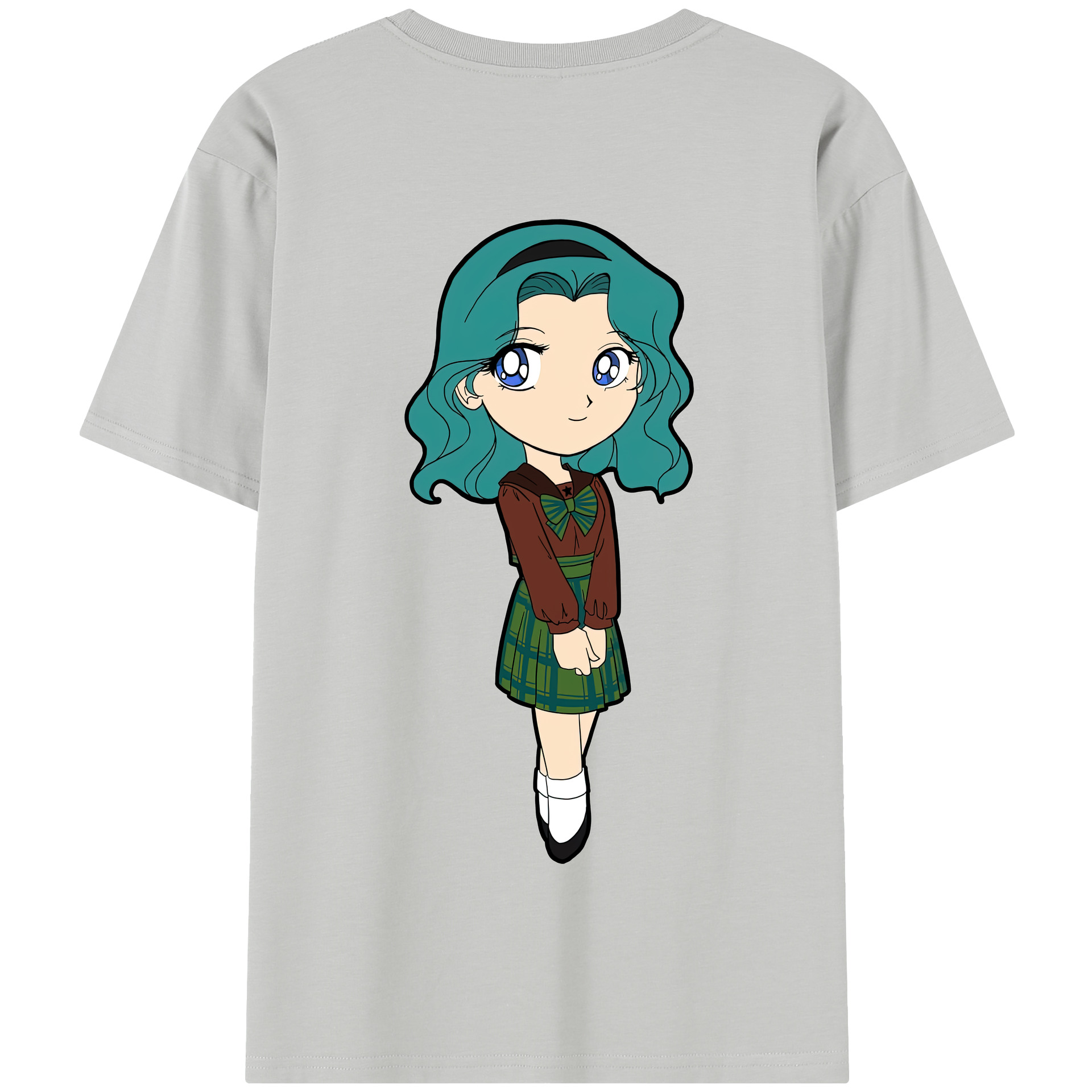 （画像用） 美少女戦士セーラームーン 海王 みちる（かいおう みちる） Sailor Moon Kaiou Michiru 綿100％半袖Tシャツ（背面プリント）