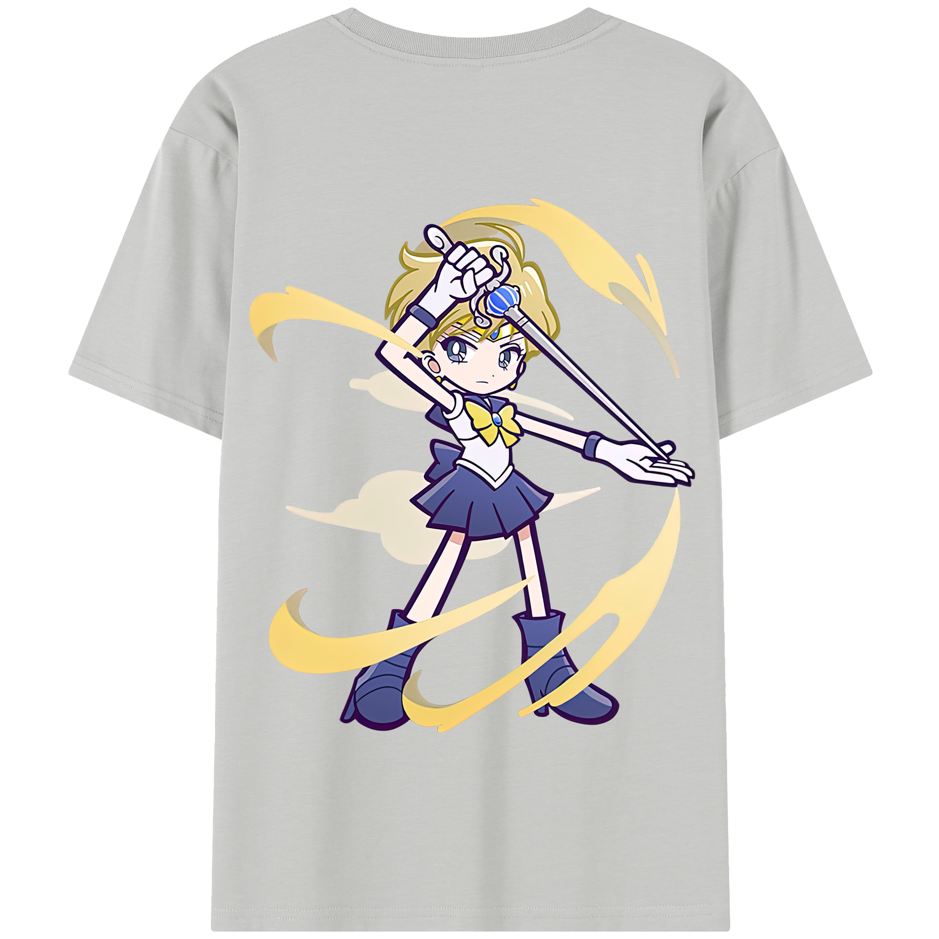 （画像用） 美少女戦士セーラームーン 天王はるか Sailor Moon Tenoh Haruka 綿100％半袖Tシャツ（背面プリント）