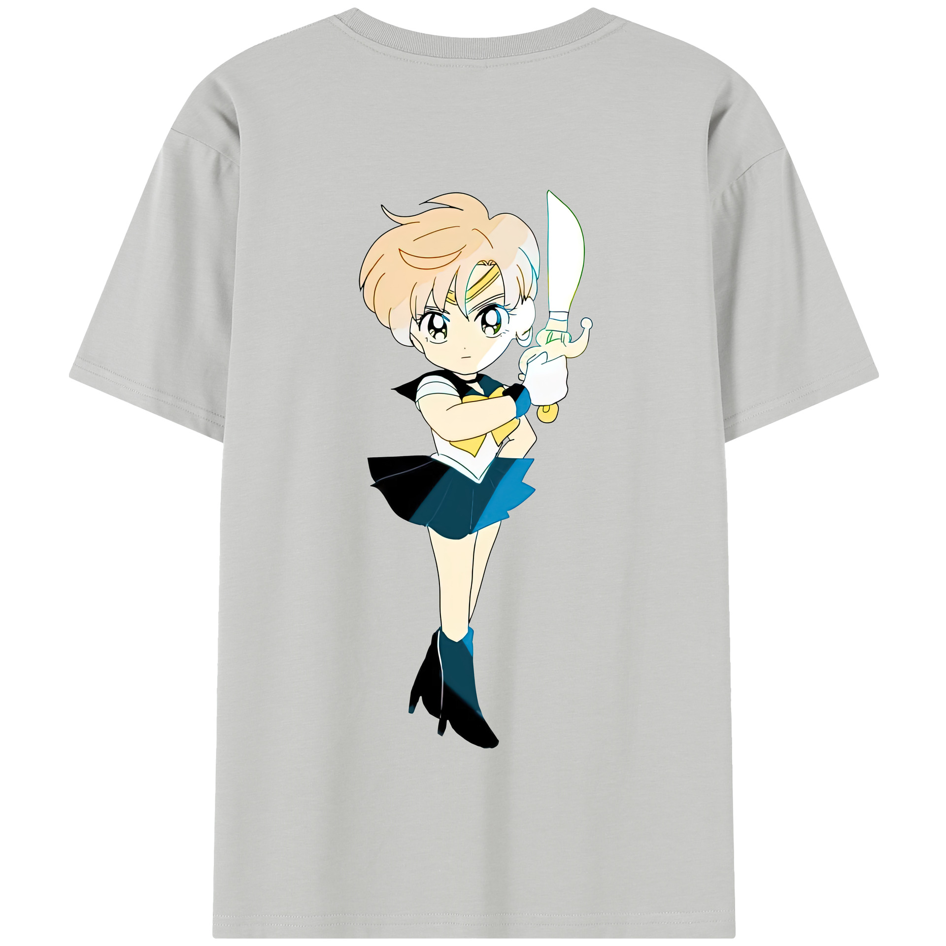 （画像用） 美少女戦士セーラームーン 天王はるか Sailor Moon Tenoh Haruka 綿100％半袖Tシャツ（背面プリント）